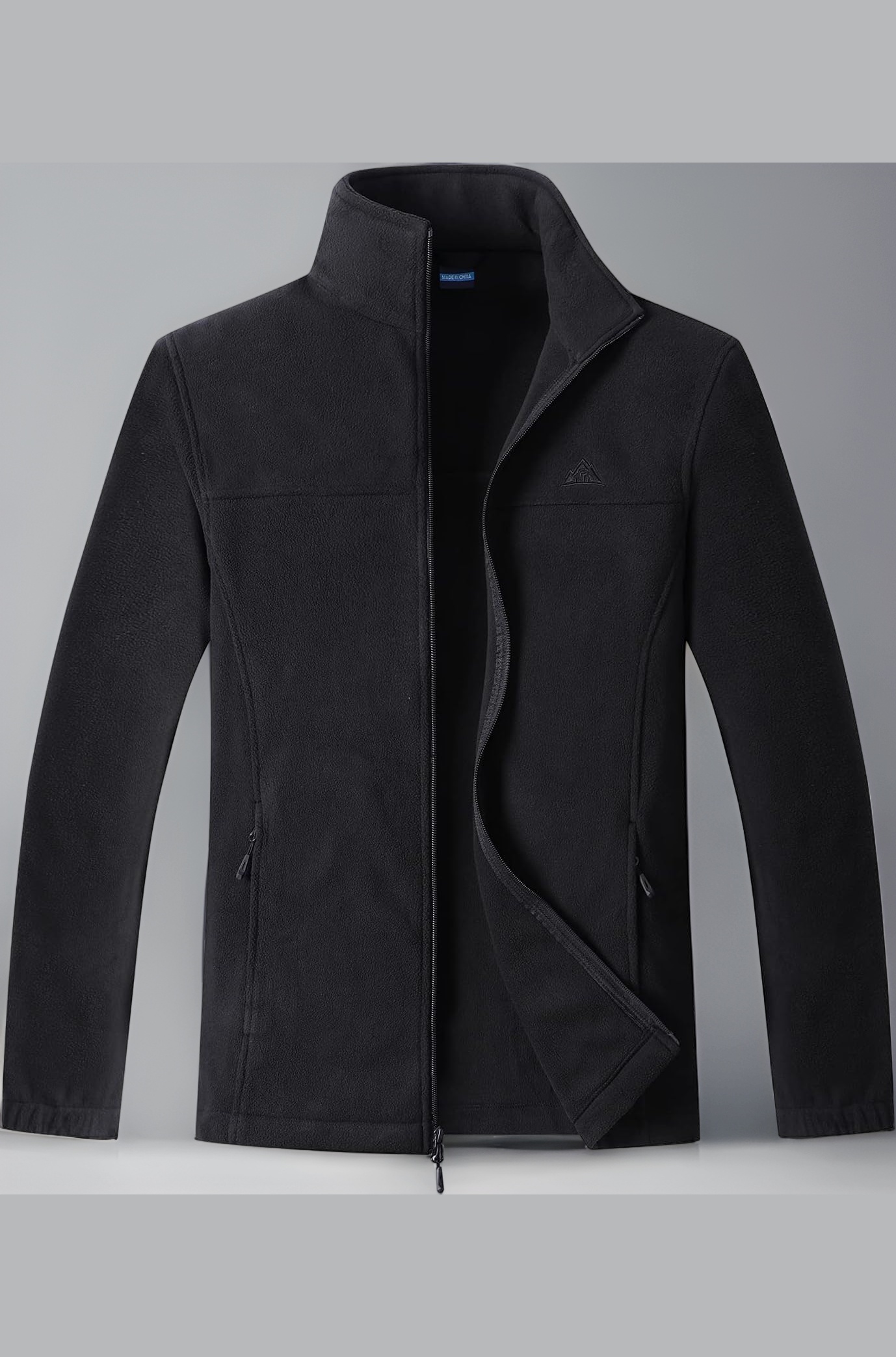 GIMECEN Men's Lightweight Full Zip Soft Polar Fleece Jacket Outdoor Recreation Coat With Zipper Pockets