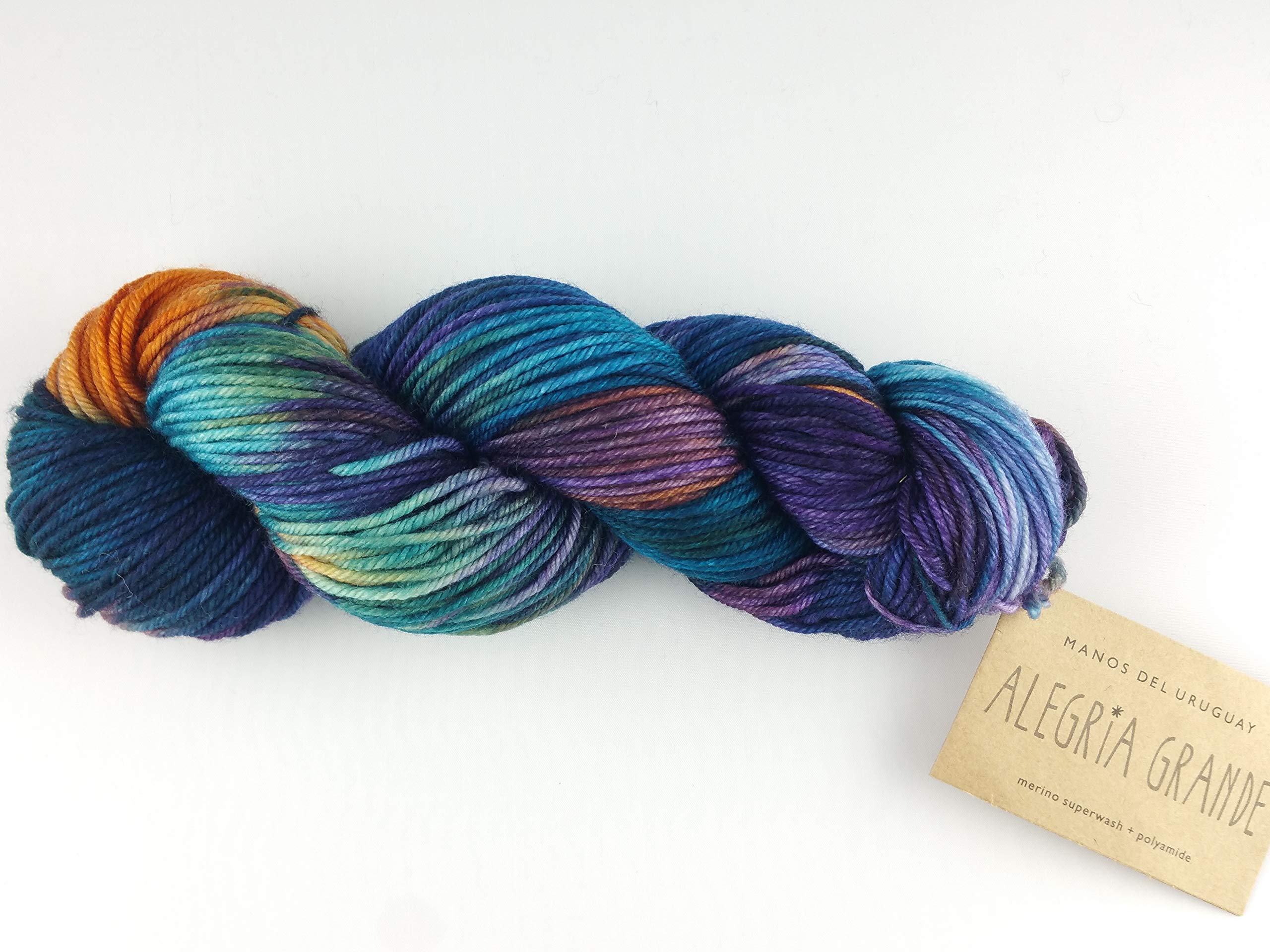 Alegria Grande AG7105 Malvin, 100 gram, Hand Dyed Knitting Yarn
