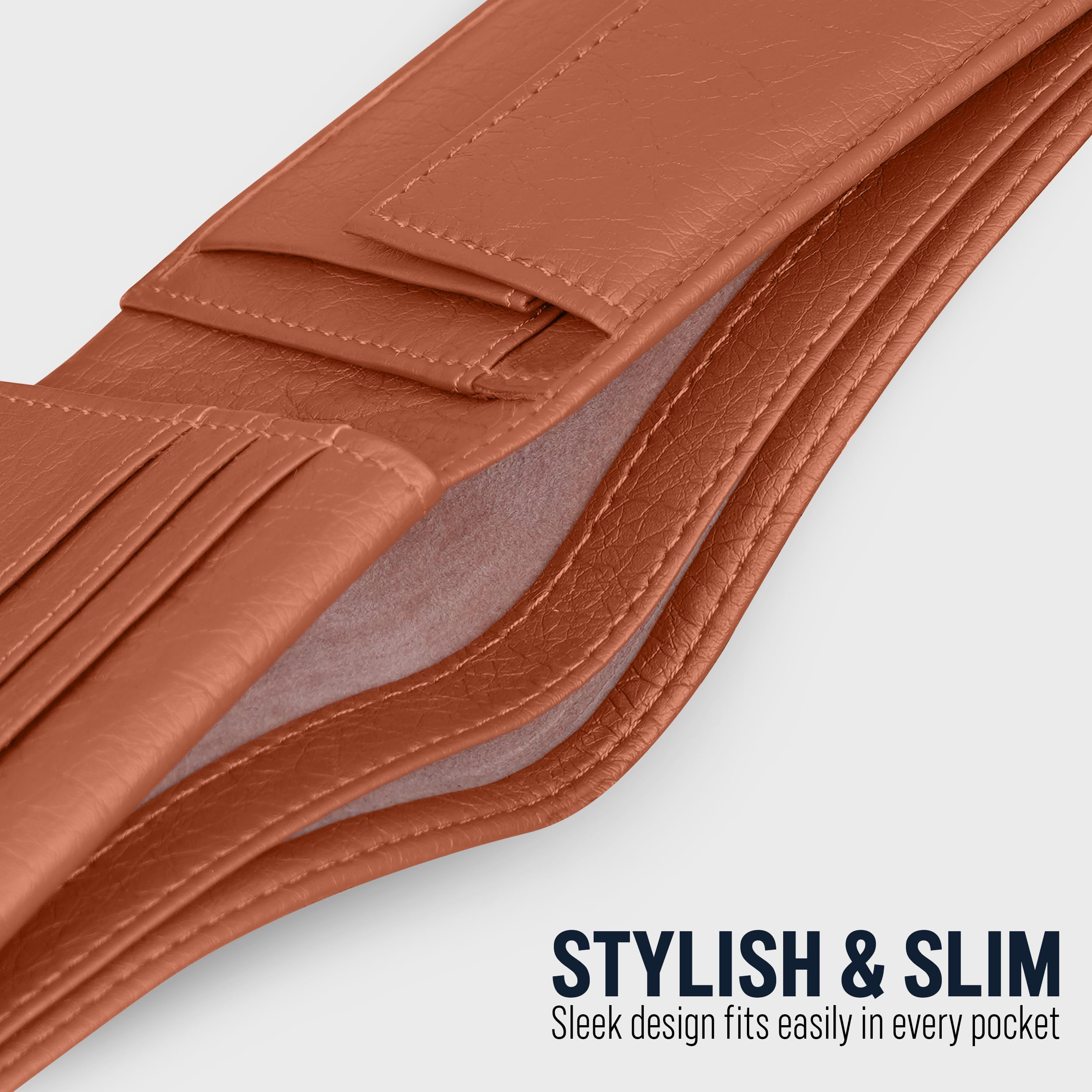 The Wallet Store Premium Quality Textured Men's Wallet - Tan