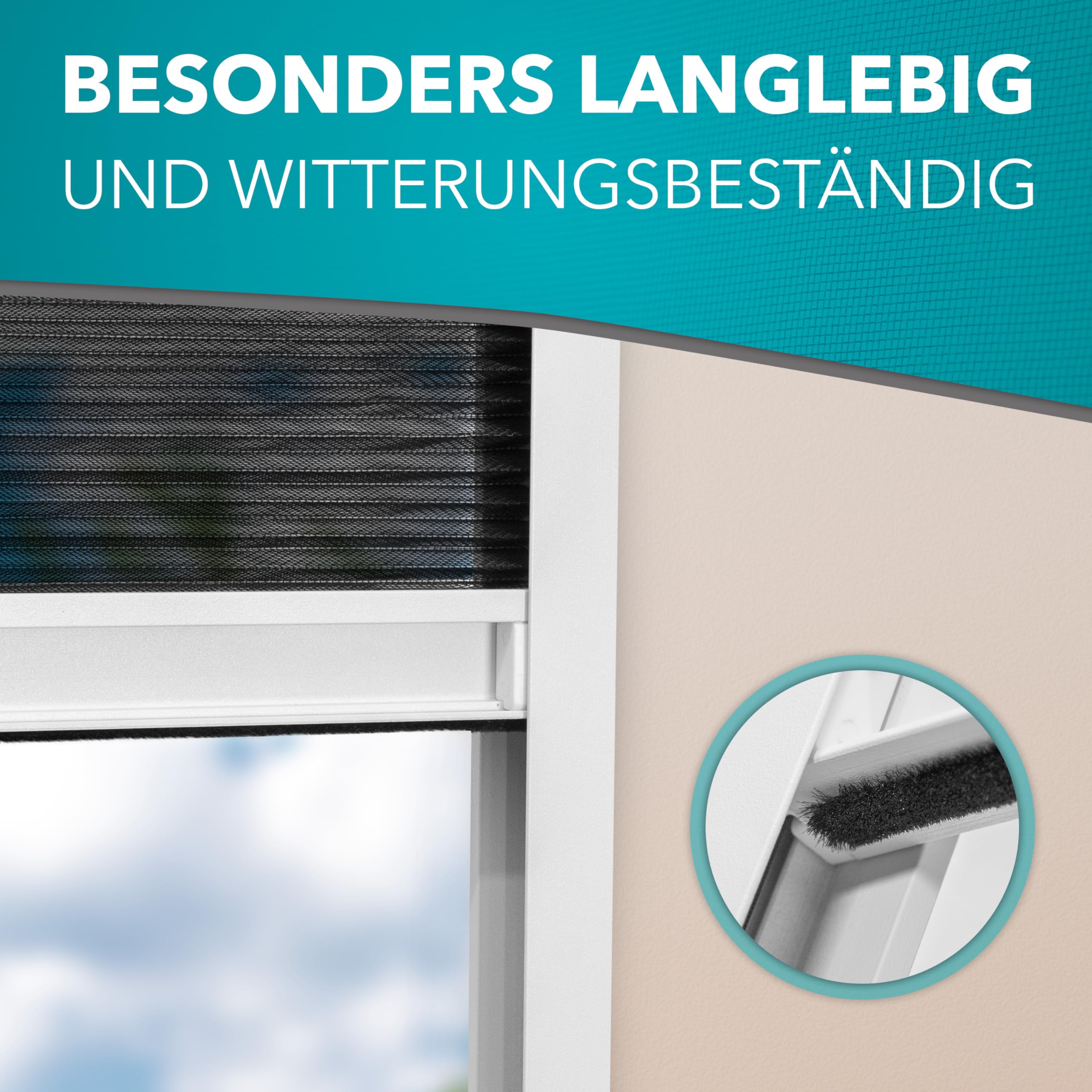 APANA - Fliegengitter Plissee für Dachfenster 140 cm x 170 cm - ausziehbarer Insektenschutz Fenster auf Maß gegen Fliegen, Insekten und Mücken - Mückenschutz Dachschrägenfenster (Weiß)