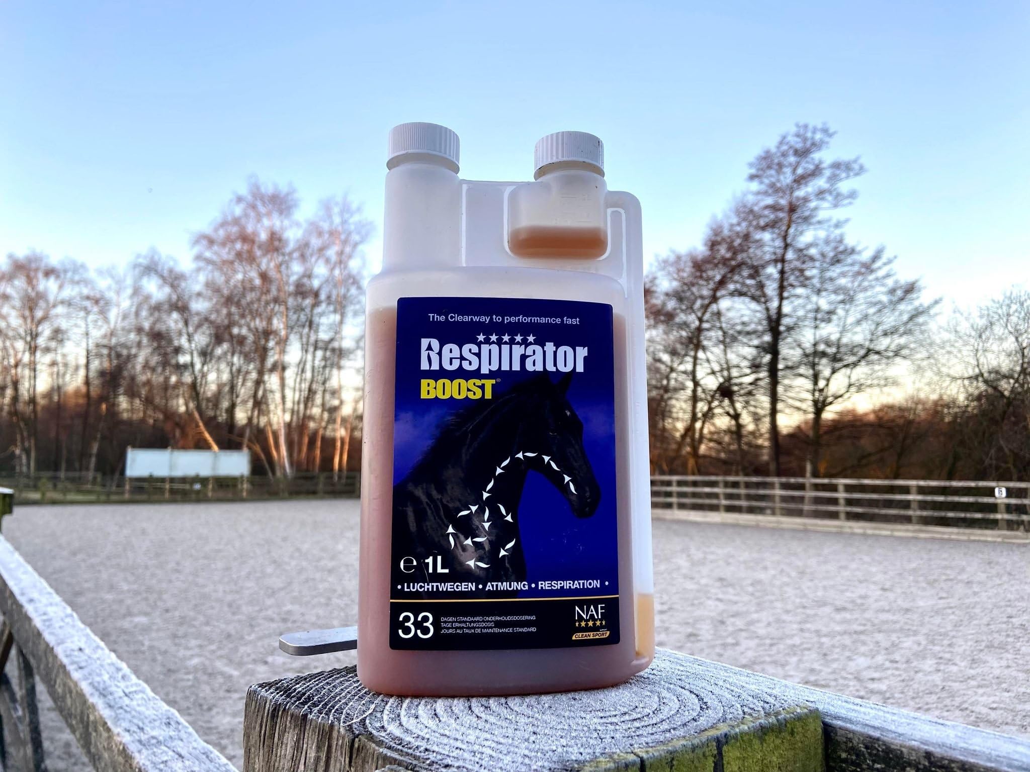 NAF Respirator Boost Flüssigkeit 1 l – Schnell wirkendes Ergänzungsfutter zur Unterstützung der Atmung bei Pferden | Unterstützt Atemwege, Lungenfunktion & Atemwegsgesundheit