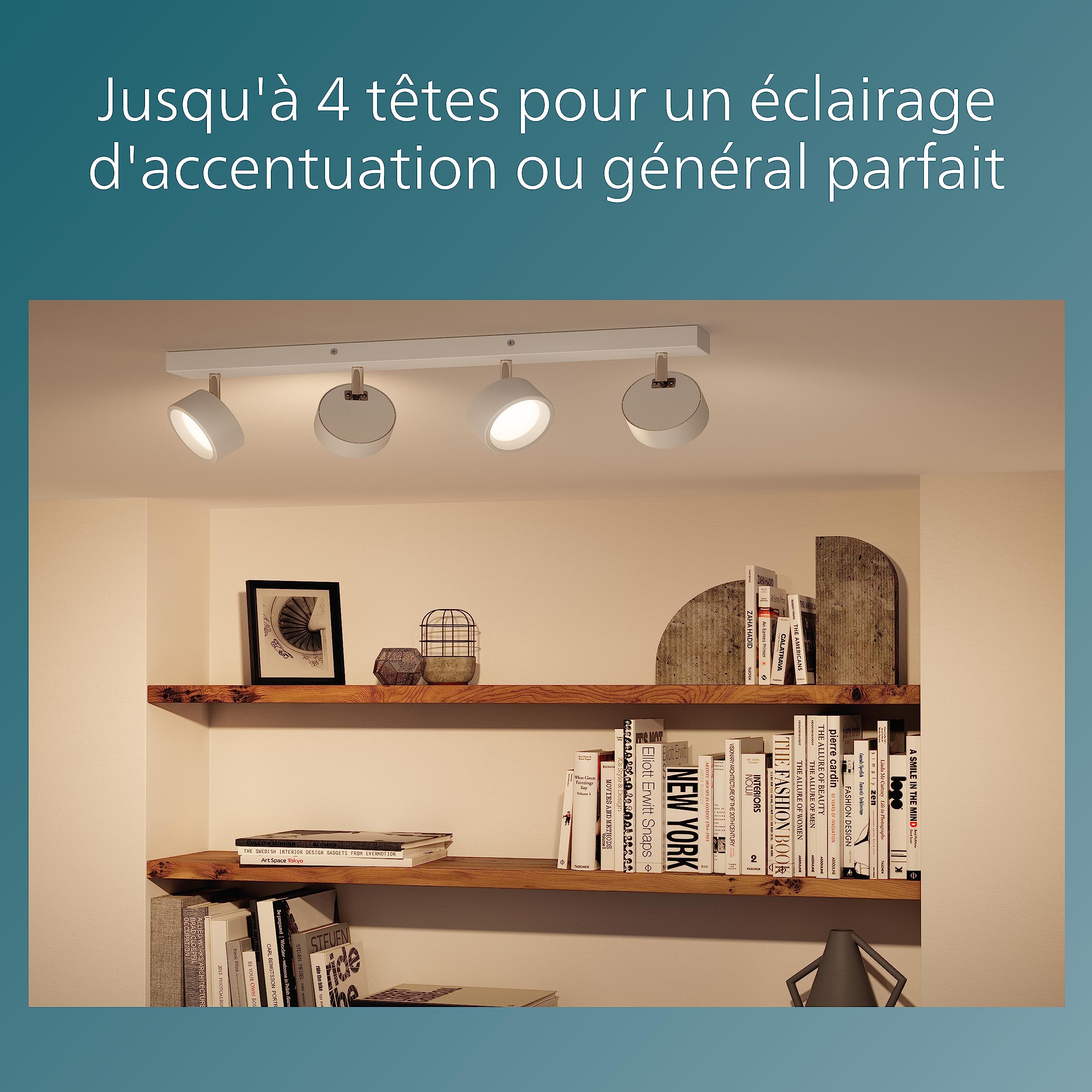 Philips, spot Bracia 2x5.5W, blanc chaud 2700K, Blanc