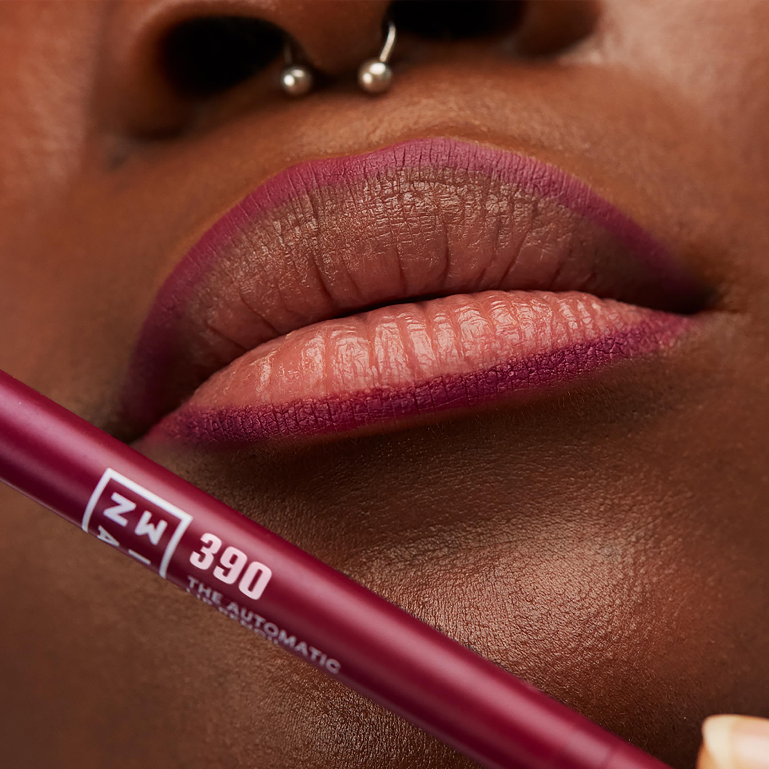 3INA MAKEUP - The Automatic Lip Pencil 390 - Dark purple Lip Liner Built- In Sharpener - Waterproof Lip Liner - Image 2