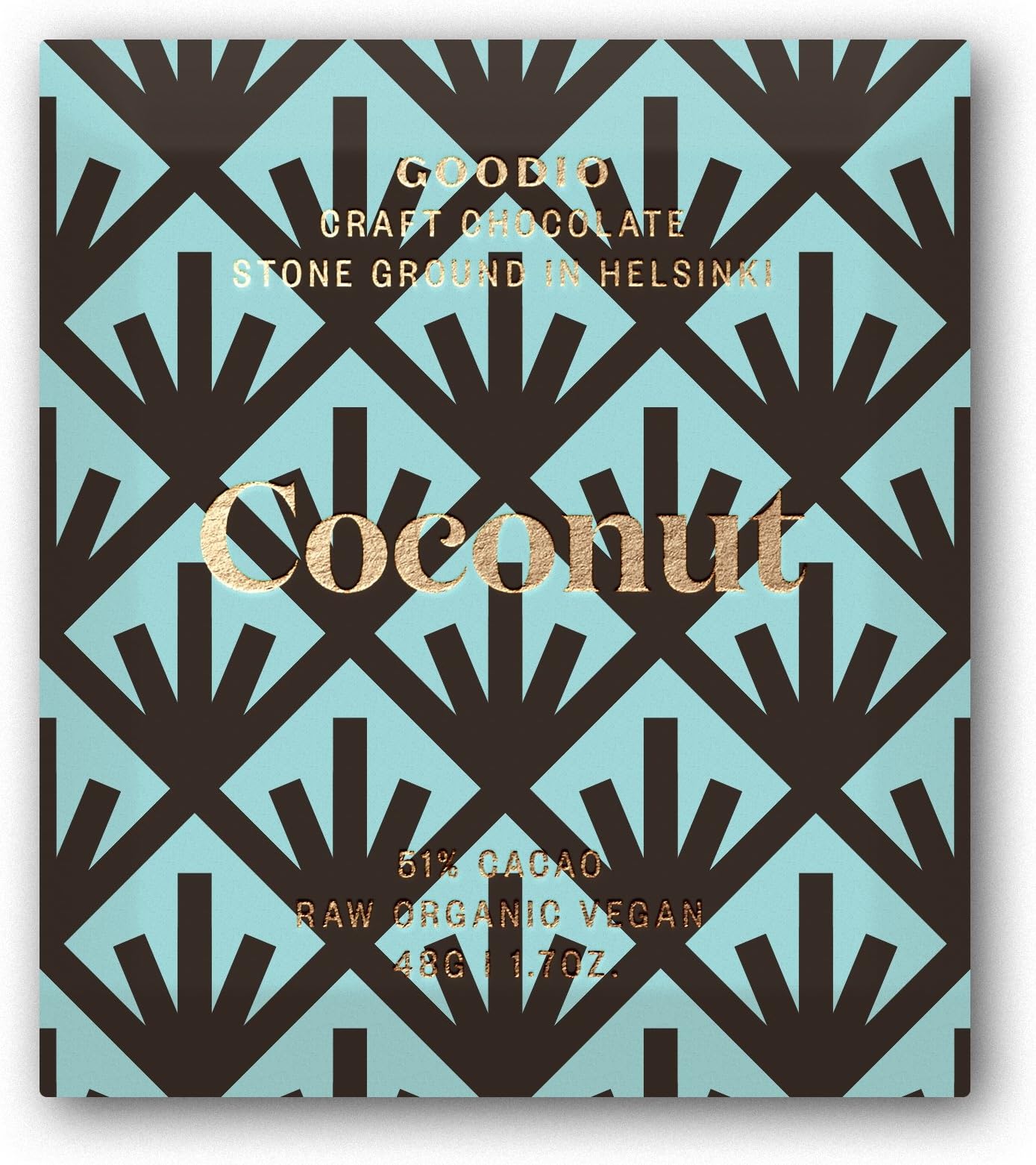 Goodio Raw & Organic Chocolate, Coconut, 51%, 1.7 Ounce(Pack Of 15)