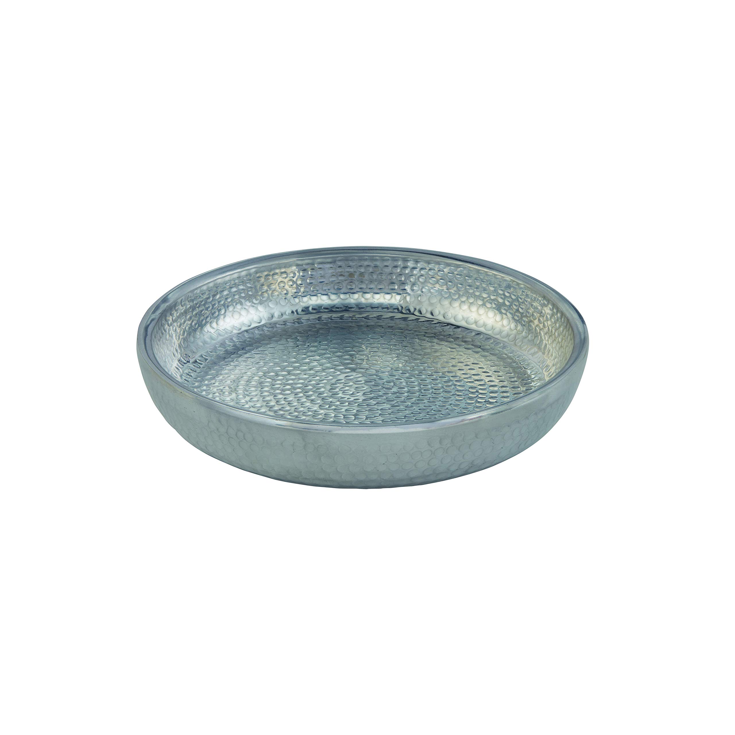 American Metalcraft ADSEAS12 Bandeja de Aluminio Martillado para mariscos, Doble Pared, Plata, 80 onzas