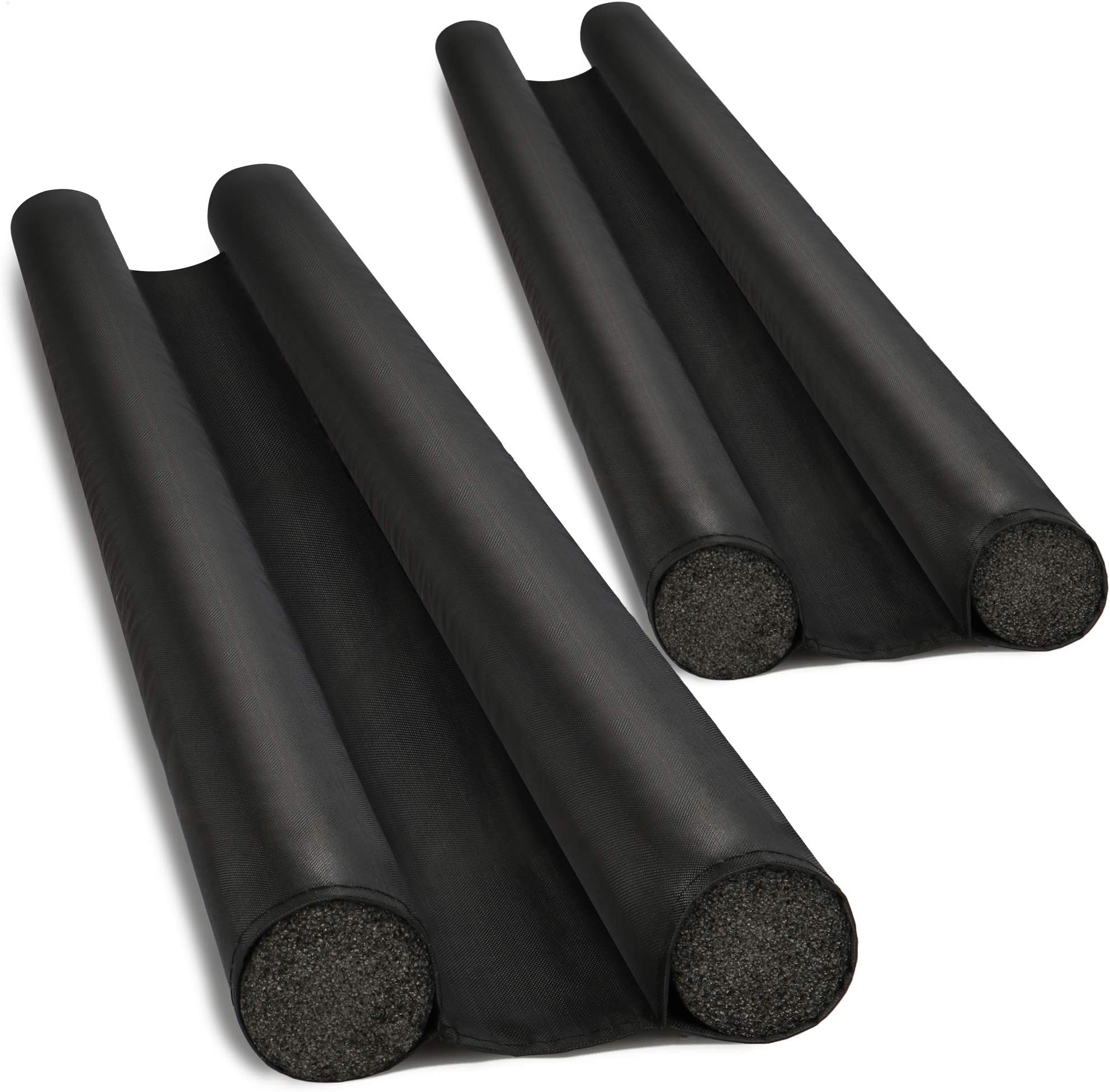 com-four® 2x Cuttable draught excluders for all standard doors, door bottom seal, draught excluder with double insulation - door seal, cold protection, save heating costs (002 pieces)