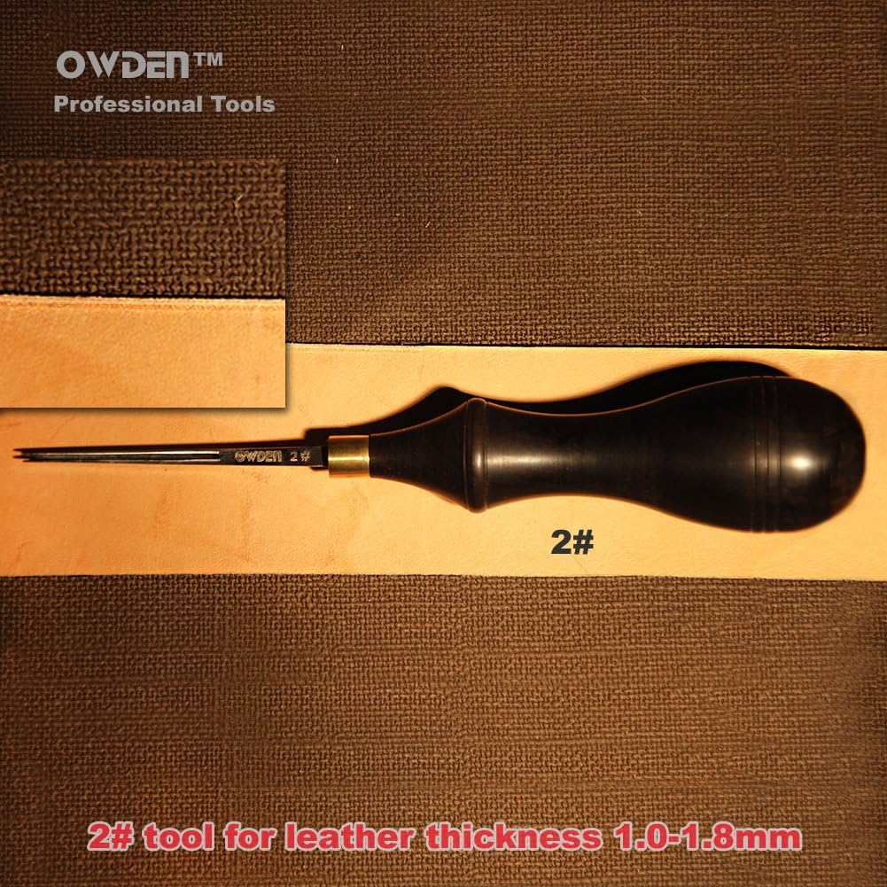 OWDEN Professional Leather Edge beveles for leathercraft (2#),Leather Tool Cutting beveling Edge Skiver Tool for leathercraft.