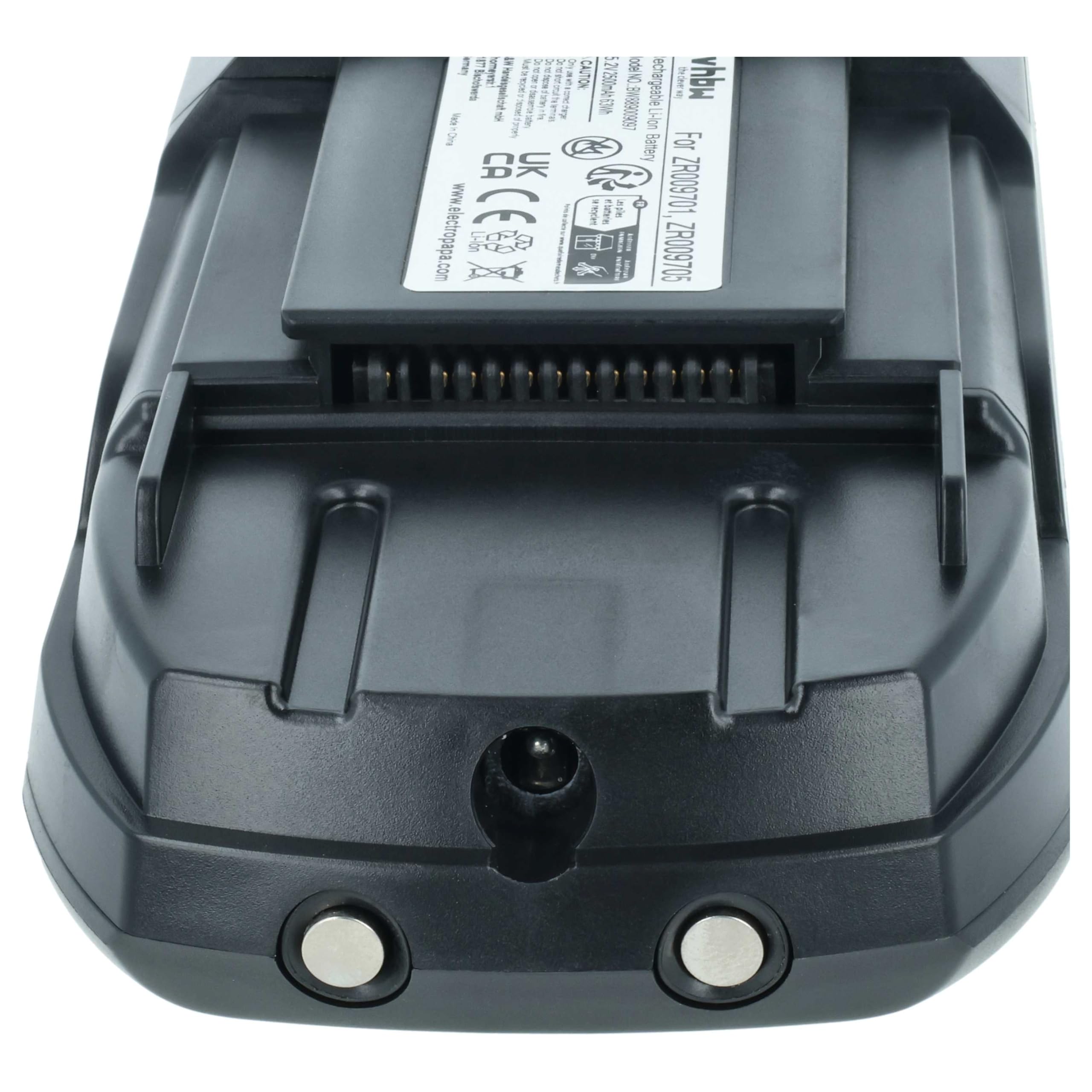 vhbw batteria compatibile con Rowenta RH98A7WO/4Q2, RH98A7WO/4Q3, RH98A8, RH98A8WO/4Q0, RH98A8WO/4Q2 home cleaner (2,5Ah, 25,2V, Li-Ion)