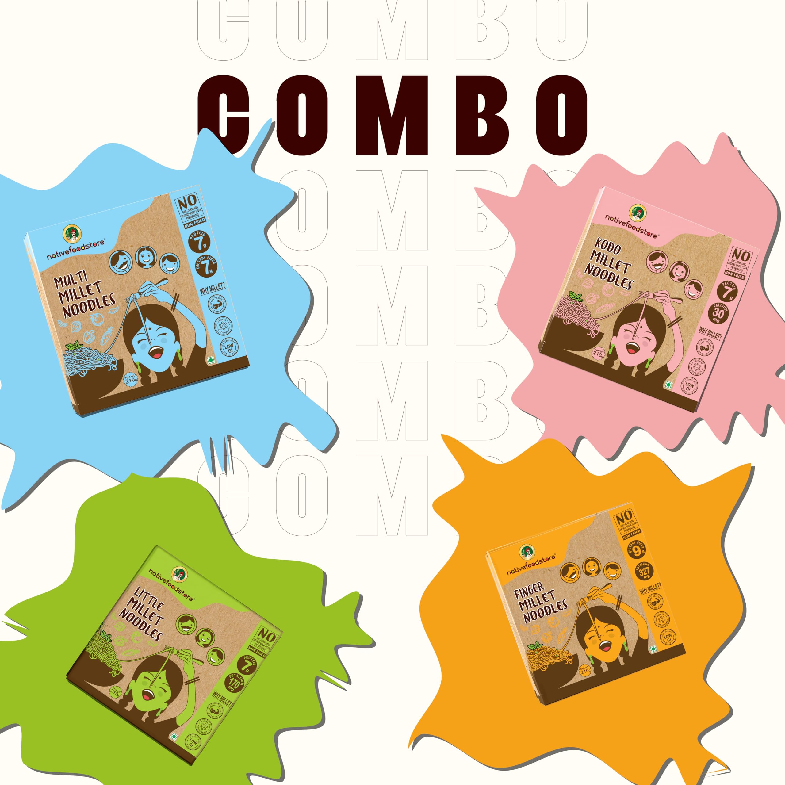 Amazon.com : Nativefoodstore Combo: Finger, Little, Kodo, Multi