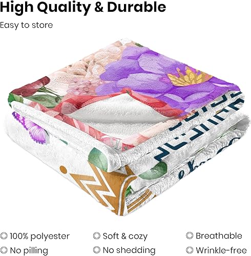 Miniatura 4 de NANISKA Regalos de cumpleaños número 80 para mujeres, regalos de cumpleaños de 80 años para mujer, manta de 60 x 50 pulgadas, decoraciones de