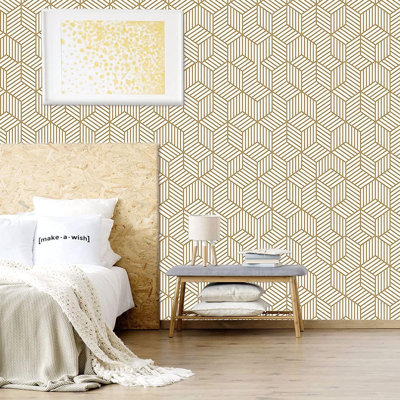SV COLLECTIONS 200 x 45 CM Brown Hexagon STRIPESSELF Adhesive Wallpaper for Hall Living Room Peel and Stick Vinyl Wallpaper - 9 SQFT Approx (B0D7CV7RGW) Amazon Price History, Amazon Price Tracker