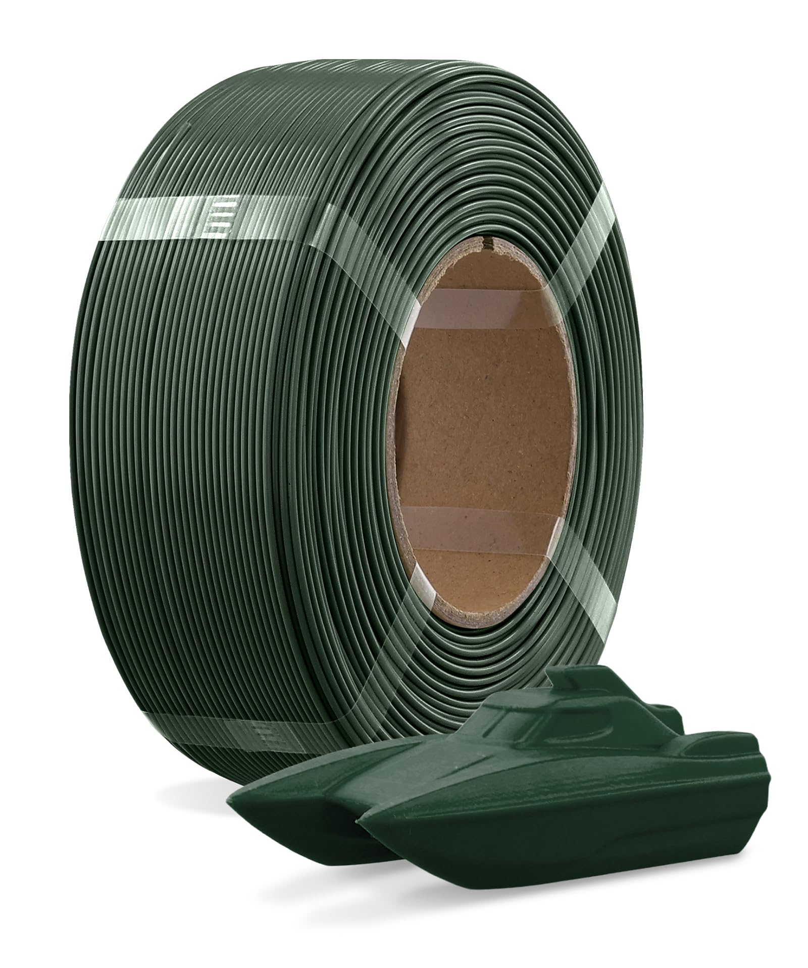 OVERTURE PETG Filament Refill 1.75mm 3D Printer Filament, 1kg (2.2lb) Refilament for Bambu Lab Reusable Spool, Accuracy +/- 0.02 mm, Fit Most FDM 3D Printers(Army Green)-image-5