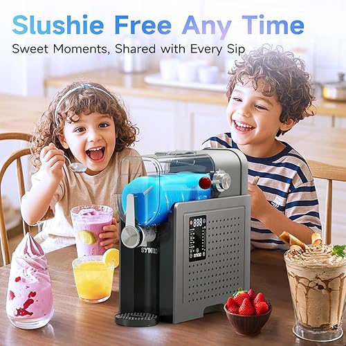 Miniatura 3 de Máquina de helados 2 en 1 para hacer helados Slushie & Soft Serve, máquina de bebidas congeladas de 88 onzas sin necesidad de hielo con pantalla