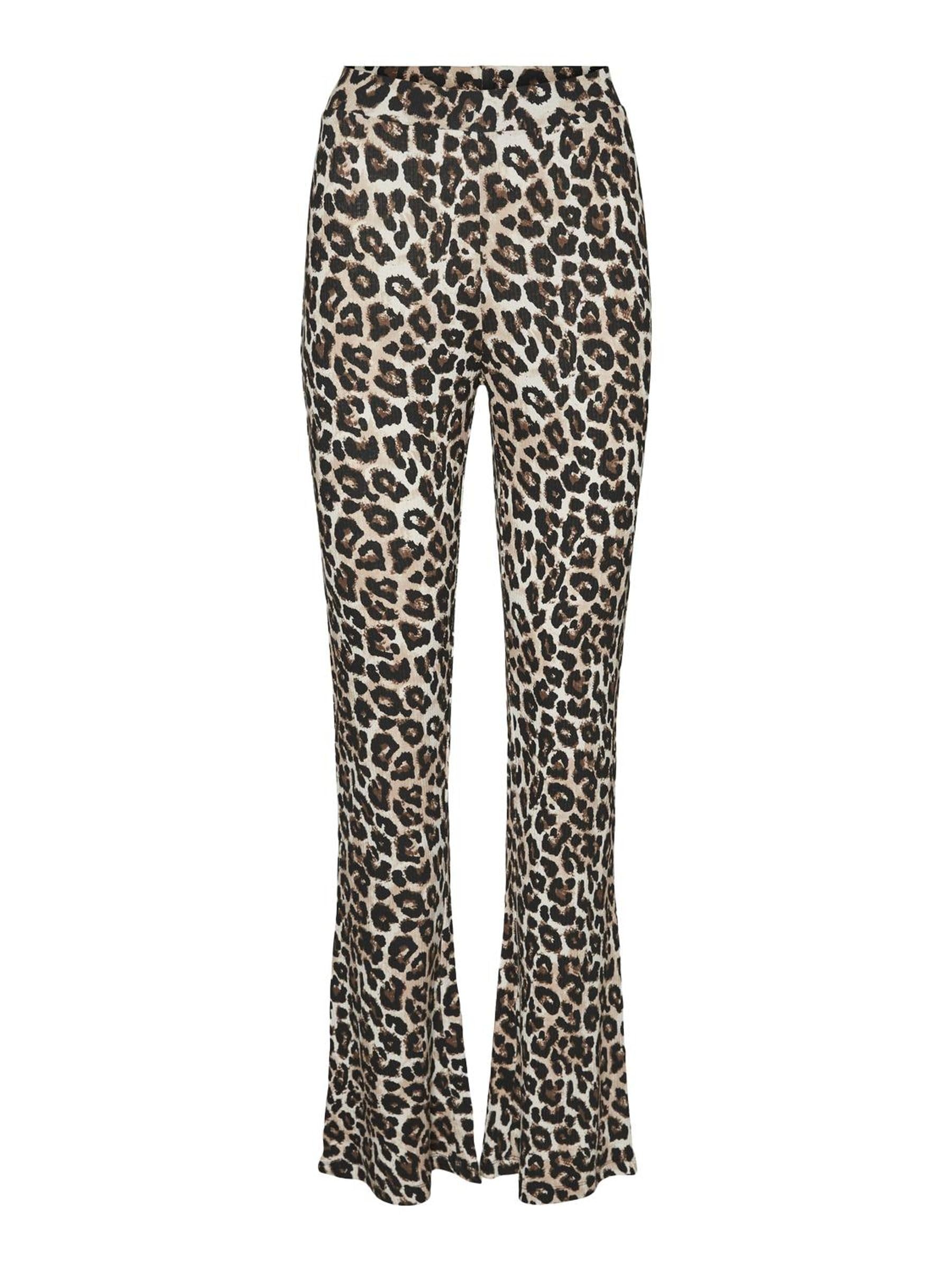 NOISY MAY Women's High Waist Flared Trousers, Black 1, Size L, Model 27015320