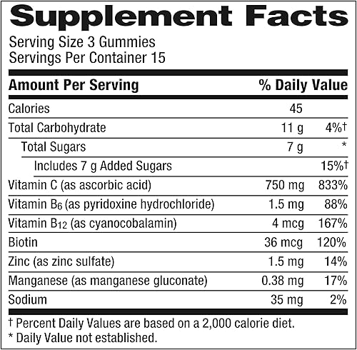 Vista 13 de Emergen-C Gomitas de vitamina C de 750 mg para adultos, gomitas de apoyo inmunológico, sin gluten, sabores de fresa, limón y arándanos, 45