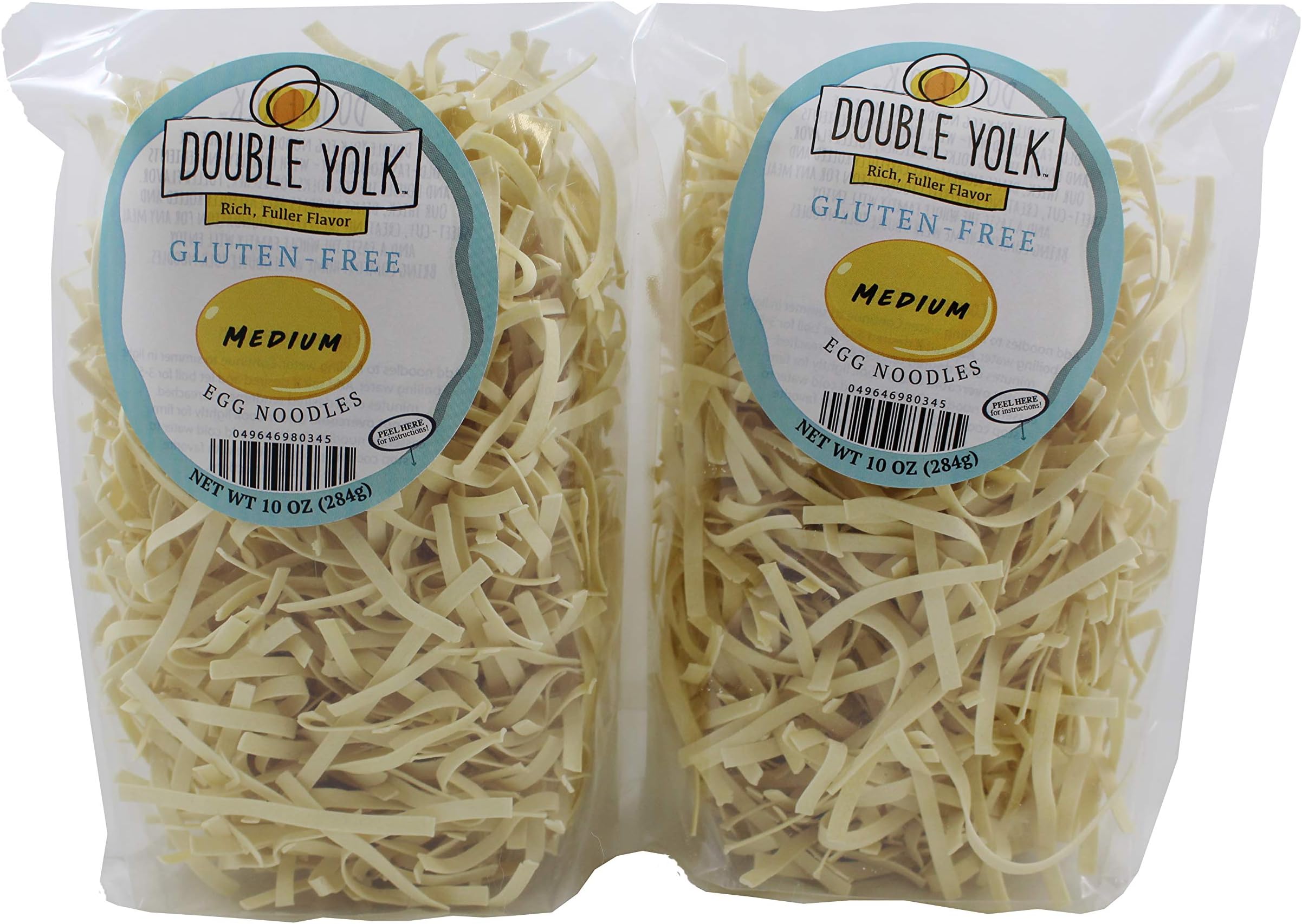Double Yolk Gluten Free Medium Egg Noodles,10 Ounce Bag (Pack of 2)