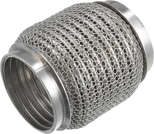 Tubo flexible de escape de automóvil, 2.48 x 4.02 pulgadas, tubo flexible de escape de 2.48 x 4.02 pulgadas, fuelle universal para automóvil, acero