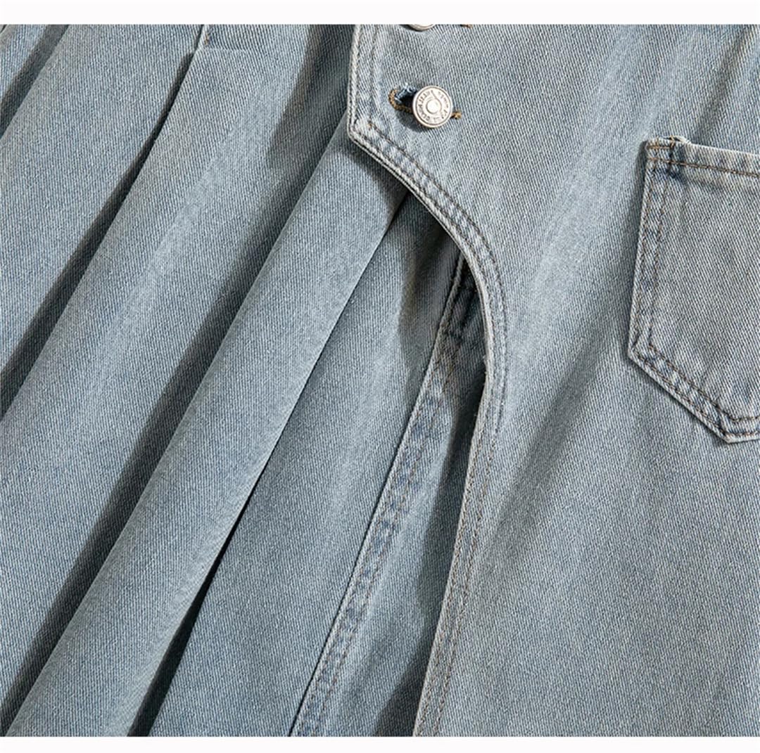 Gonna da donna Streetwear Denim a vita alta A-Line Casual Minigonne