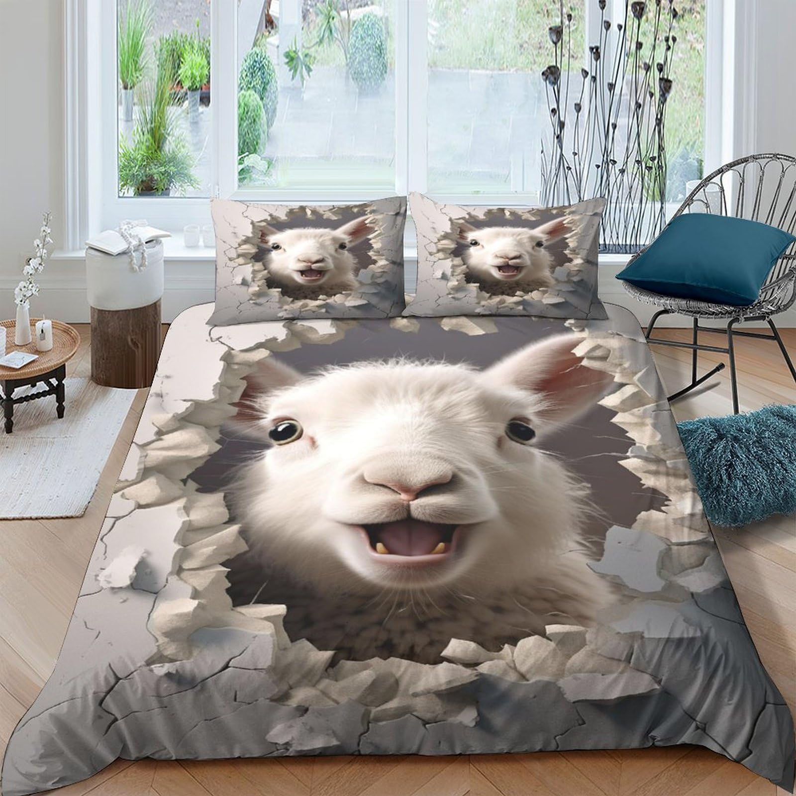 Ensemble de housse de couette pour garçons ICOBES 200x200 parure de lit ado style urbain