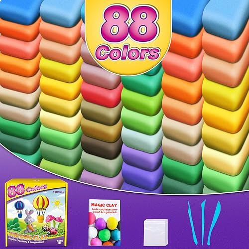 Miniatura 2 de Arcilla seca al aire 88 colores, arcilla para modelar para niños, arcilla mágica de moldeo de bricolaje, regalo para niños