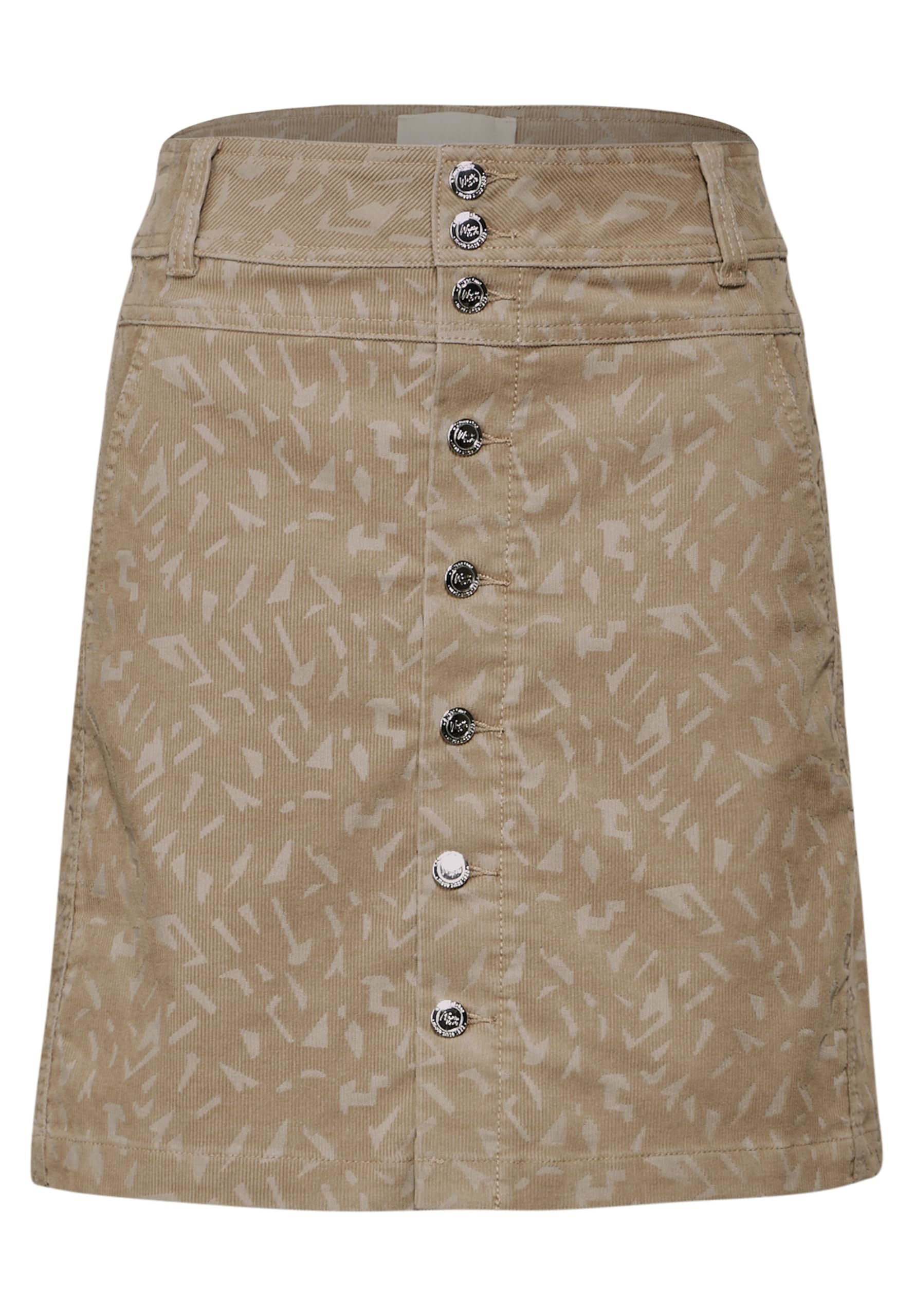 Street One Damen Cordrock mit Knopfleiste