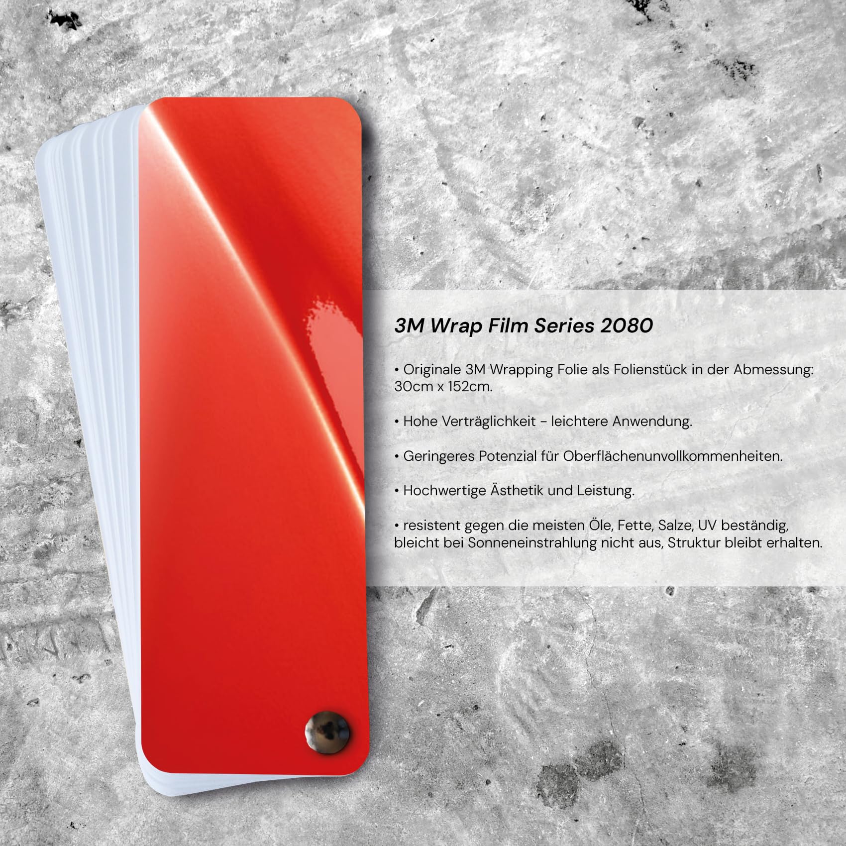 3M 2080 Pellicola autoadesiva per auto, moto, barca, 30 x 152 cm, pellicola protettiva 3D con canali d'aria per pellicola (G13 Gloss Hotrod Red) - 5