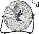 iLIVING 20 Inch Heavy Duty Floor & Wall Mount Fan - 5500 CFM High Velocity, 160-Watt, 3-Speed, Industrial Cooling for Garage, Workshop, Office, Home - UL Listed, Black