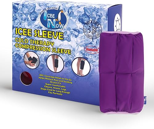 Miniatura 10 de IceeNOW - Manga de hielo, paquete de frío y caliente, envoltura de hielo de rodilla, envoltura de hielo para cuádruples y bíceps, terapias de frío y