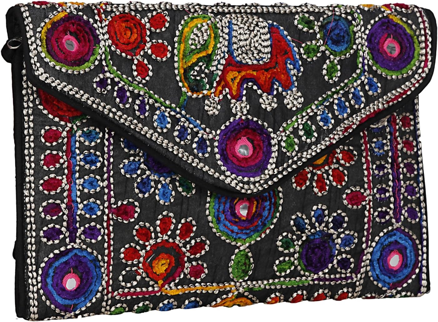 Rajasthani Jaipuri Art Sling Bag Foldover Clutch Purse Quality Checked