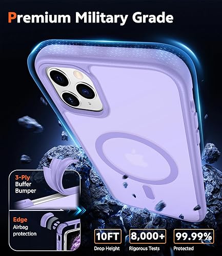 Miniatura 1645 de Fntcase Funda para iPhone 15 Plus y 14 Plus de 6.7 pulgadas, magnética, a prueba de golpes de grado militar, antiamarilleo, delgada, protectora