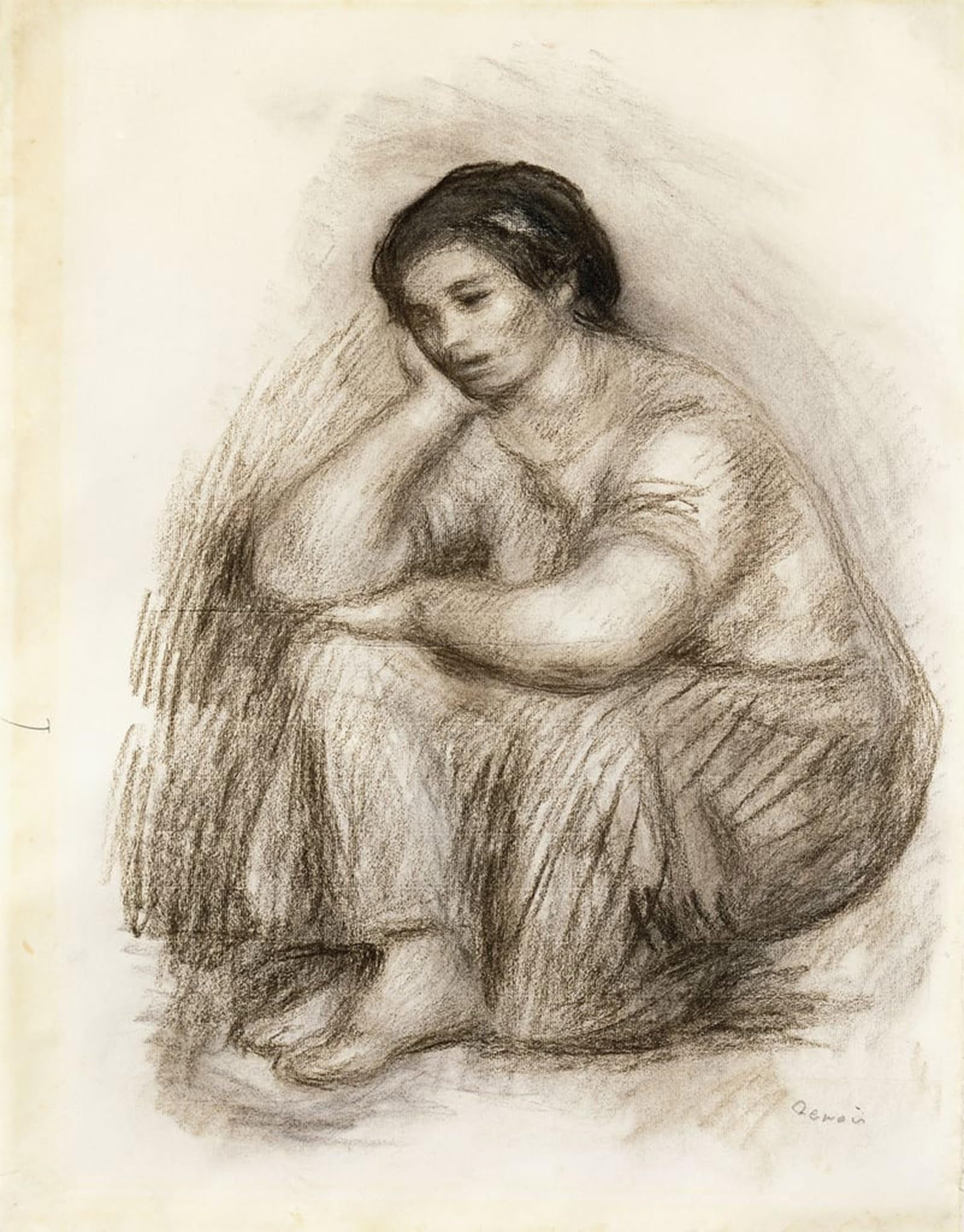 ARTXLXXBN Famous Painting Art Wall Decor Abstract Art Picture Portrait De Gabrielle by Pierre Auguste Renoir Animal Pictures for Home Decor 60x90cm