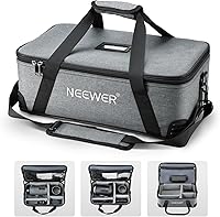 Vista 1 de NEEWER Bolsa de transporte con espuma movible acolchada para Studio Light Q300 Vision 4 ML300 CB60B RGB CB60 MS60B MS60C MS150B, bolsa de transporte