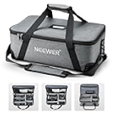 NEEWER Carrying Bag with Movable Foam Padded for Studio Light Q300 Vision 4 ML300 CB60B RGB CB60 MS60B MS60C MS150B, Durable Oxford Cloth Transit Bag Travel Case with Shoulder Strap & Handle, PB5