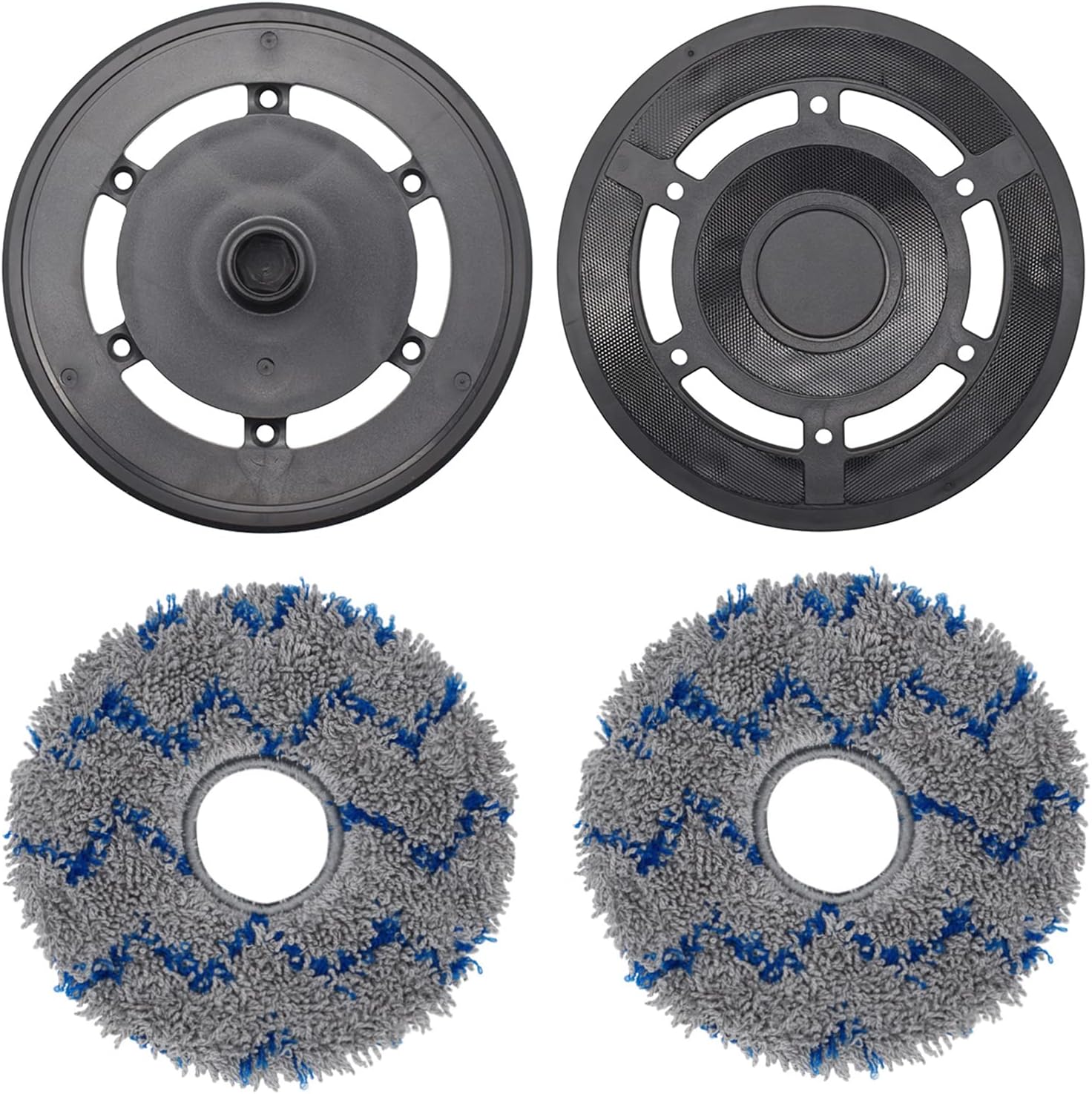 Replacement Accessories Kit Fit for ECOVACS T10 Turbo/T10 Omni/X1 Robot Vacuum Cleaner - 1 Roller Brushes, 2 Pair Side Brushes, 4 Mop Cloth, 2 Dust Bags, 2 Filter