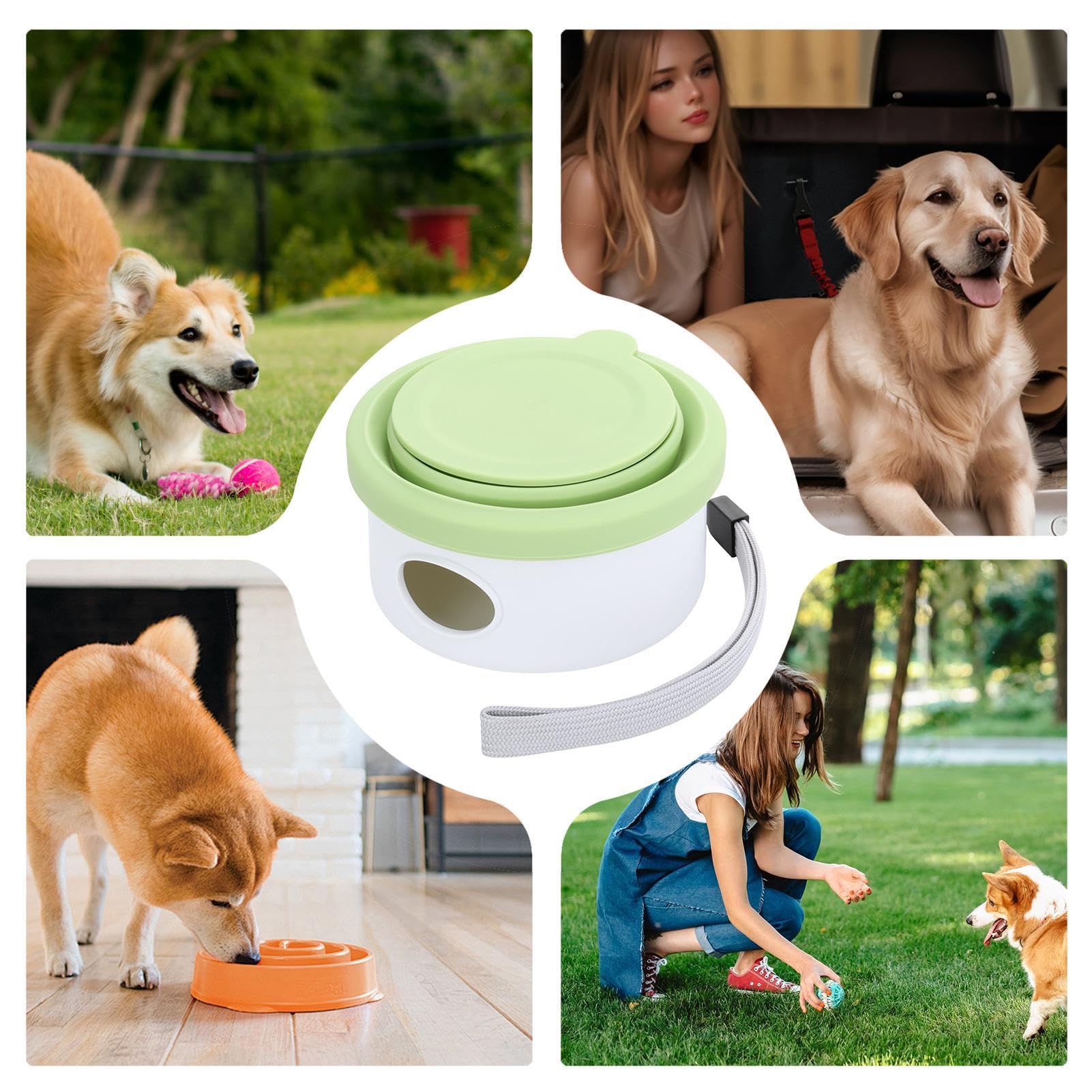 Ciotola Pieghevole Per Cani In Silicone - Con Porta Sacchetti E Scomparti Per Snack - Foto 6