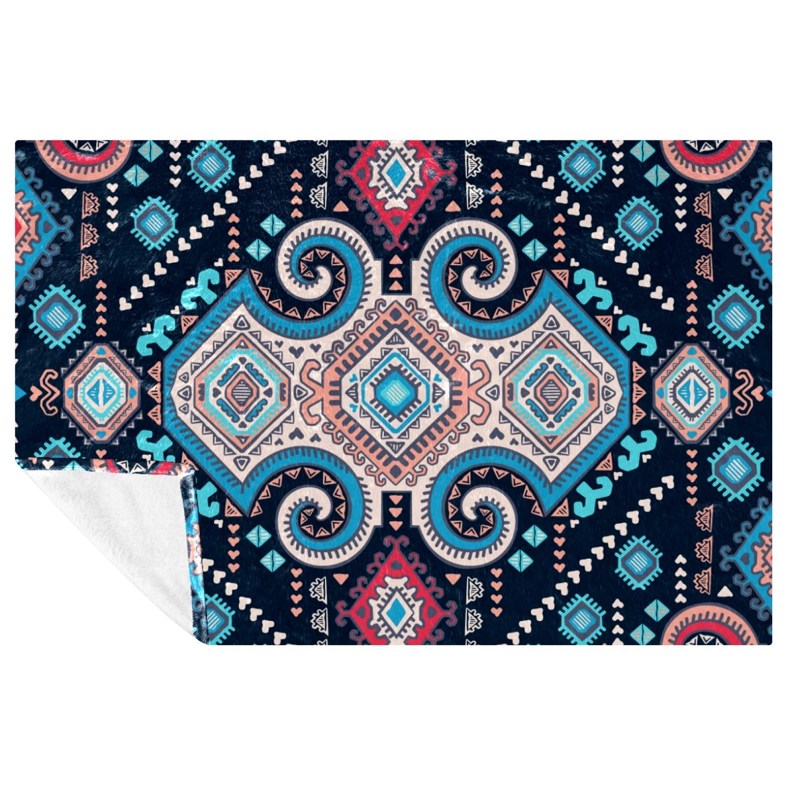 Couverture vintage douce chaude jeté de canapé lit pique nique 150x100