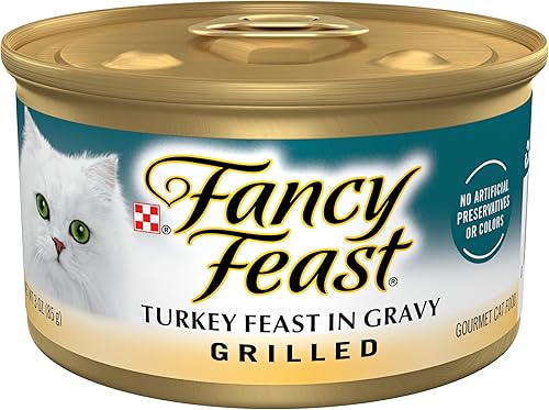 Purina Fancy Feast - Comida para gatos húmeda, en salsa, enlatada y grillada