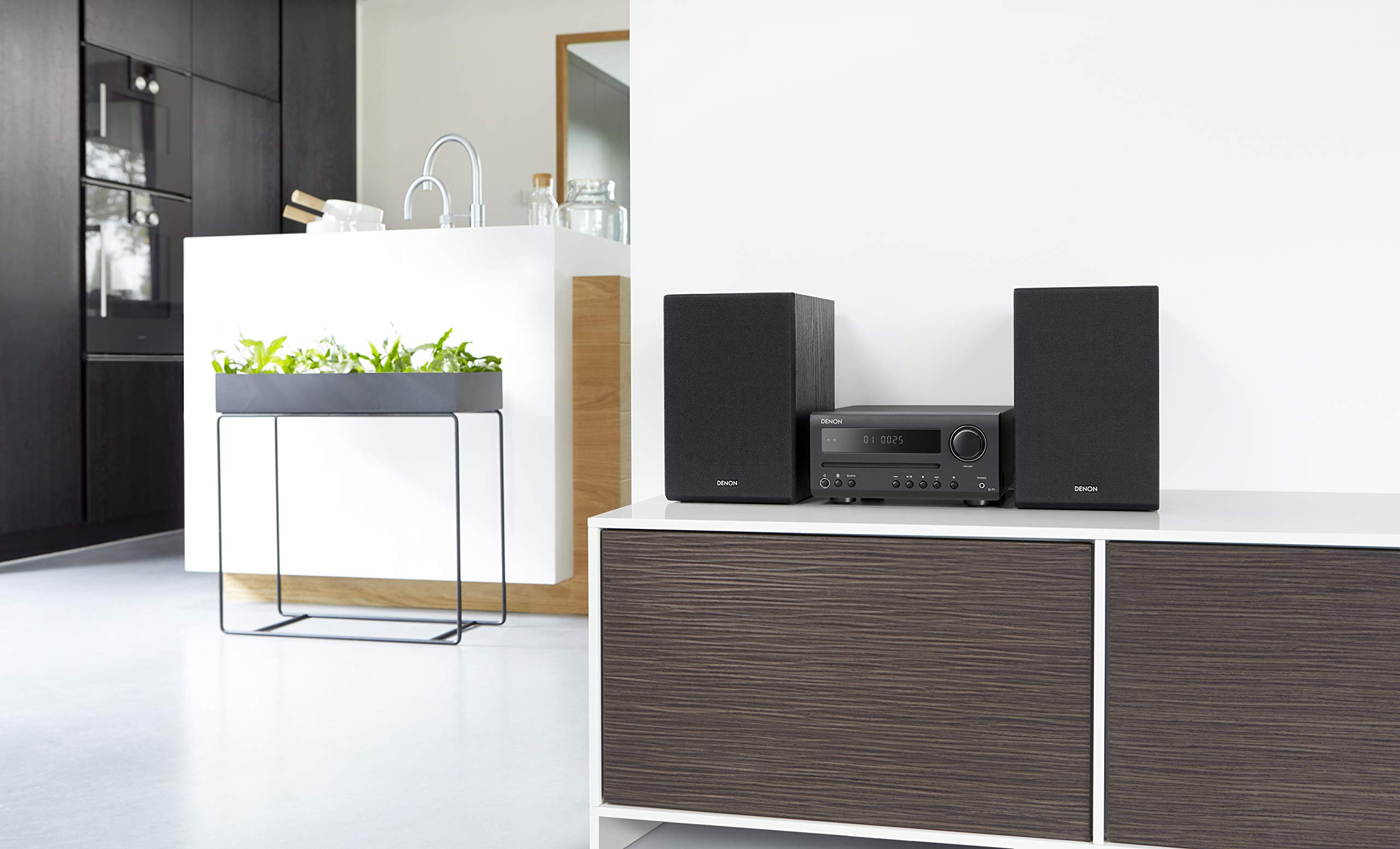 Denon D-T1 Mini amplificador de Home Theater e par de alto