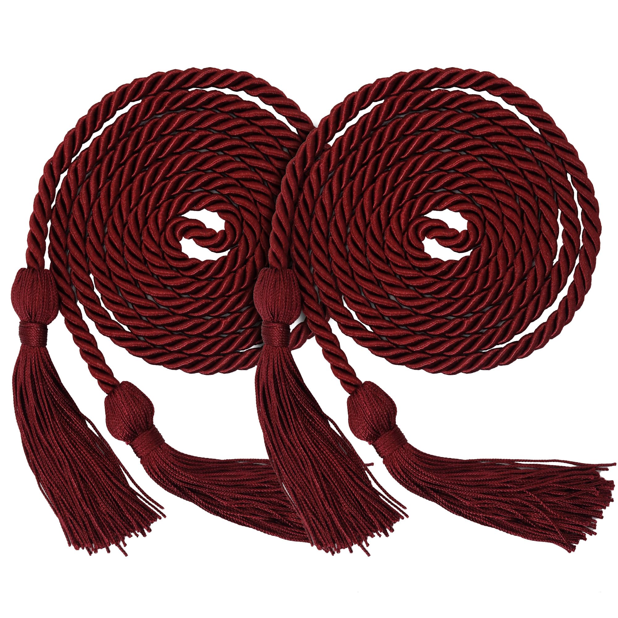 GraduationMall Double Graduation Honor Cords Maroon 68"