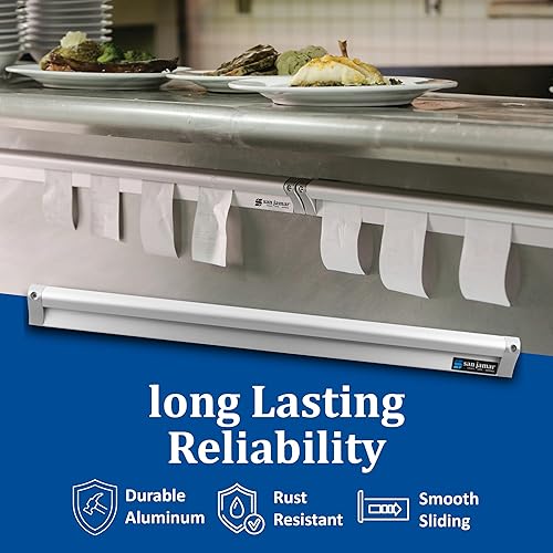 Miniatura 15 de San Jamar Estante de cheques con paquete de tornillos de montaje para cocinas y restaurantes, acero inoxidable