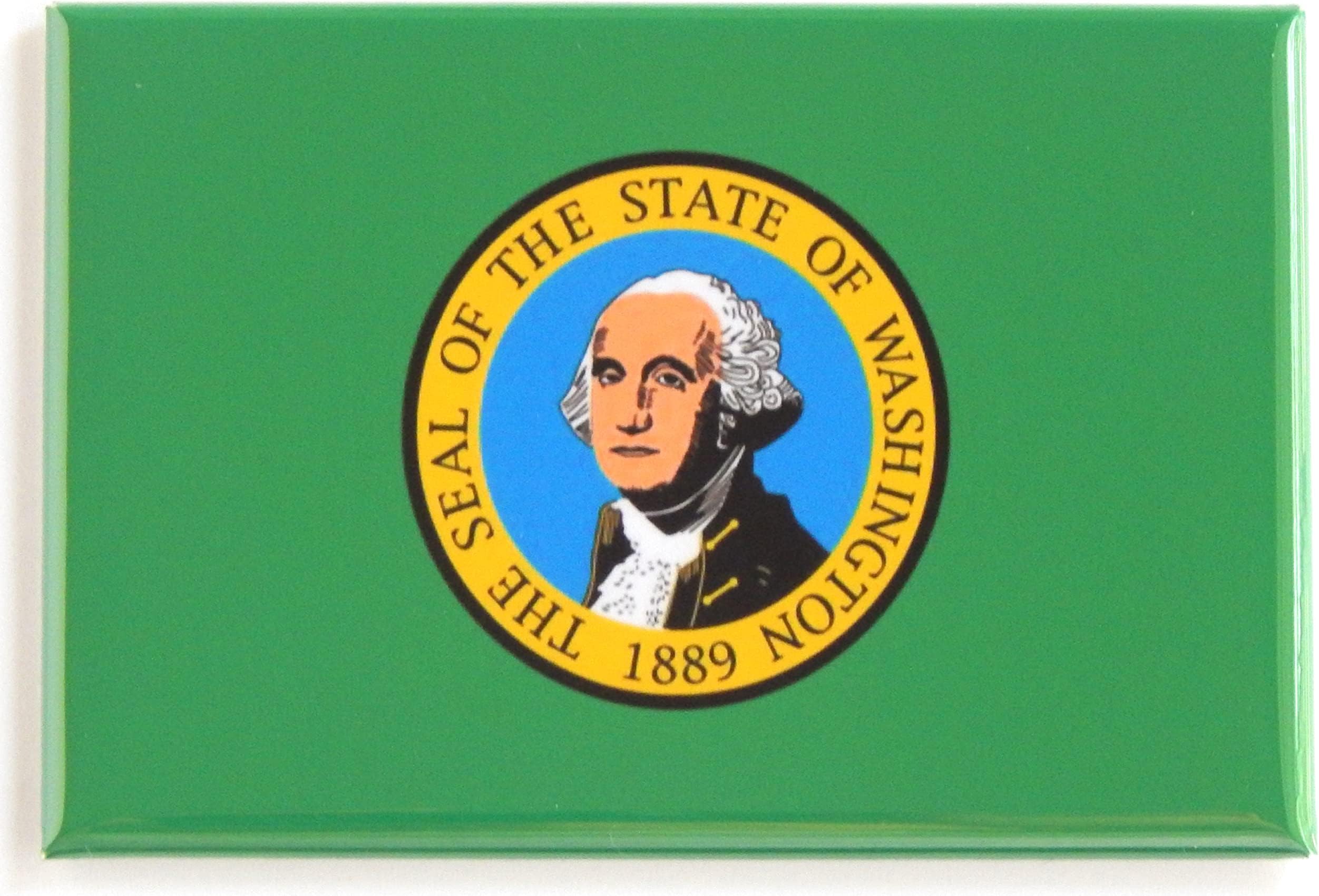 Washington State Flag Fridge Magnet (1.75 x 2.75 inches)