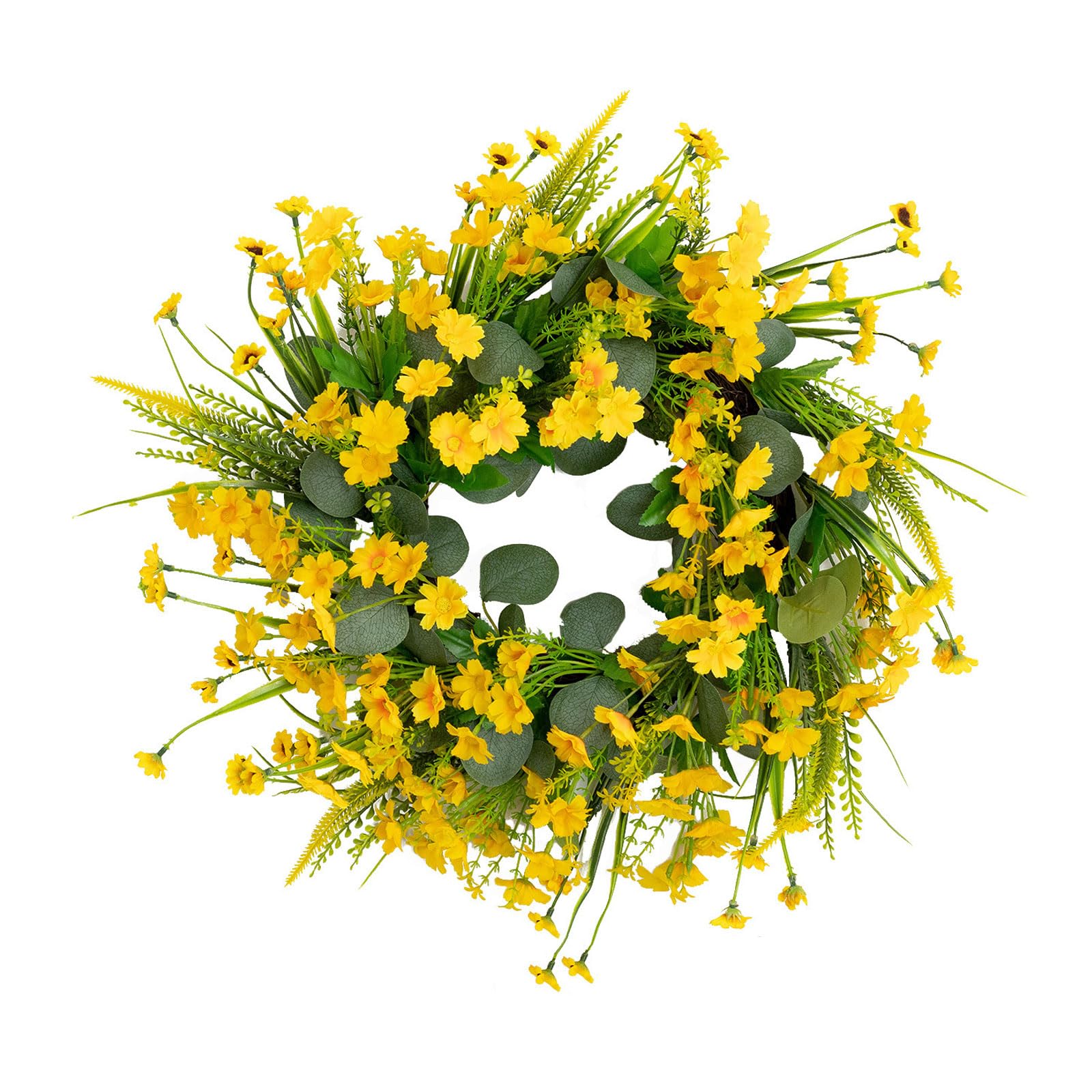 Jazuaiao Wreath Spring Artificial Flower Hoop for Party Gathering Store Embellishment Door and Shop Decors Party Supplies