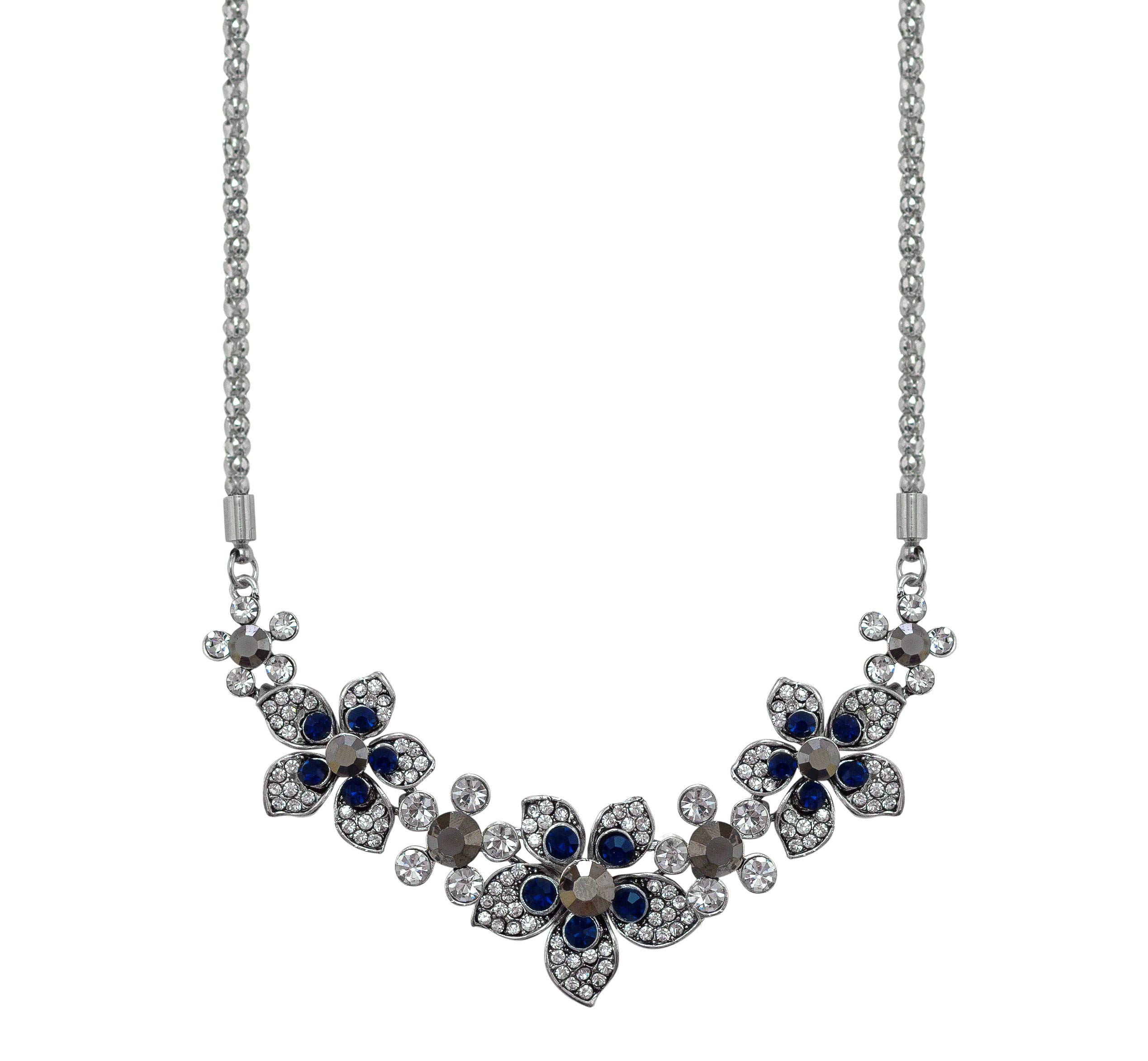 Froya Mode Womens Non-Precious Metal Marilyn Avant-Garde Fashion Necklace (Blue and Silver) (B083FJY9C9) Amazon Price History, Amazon Price Tracker