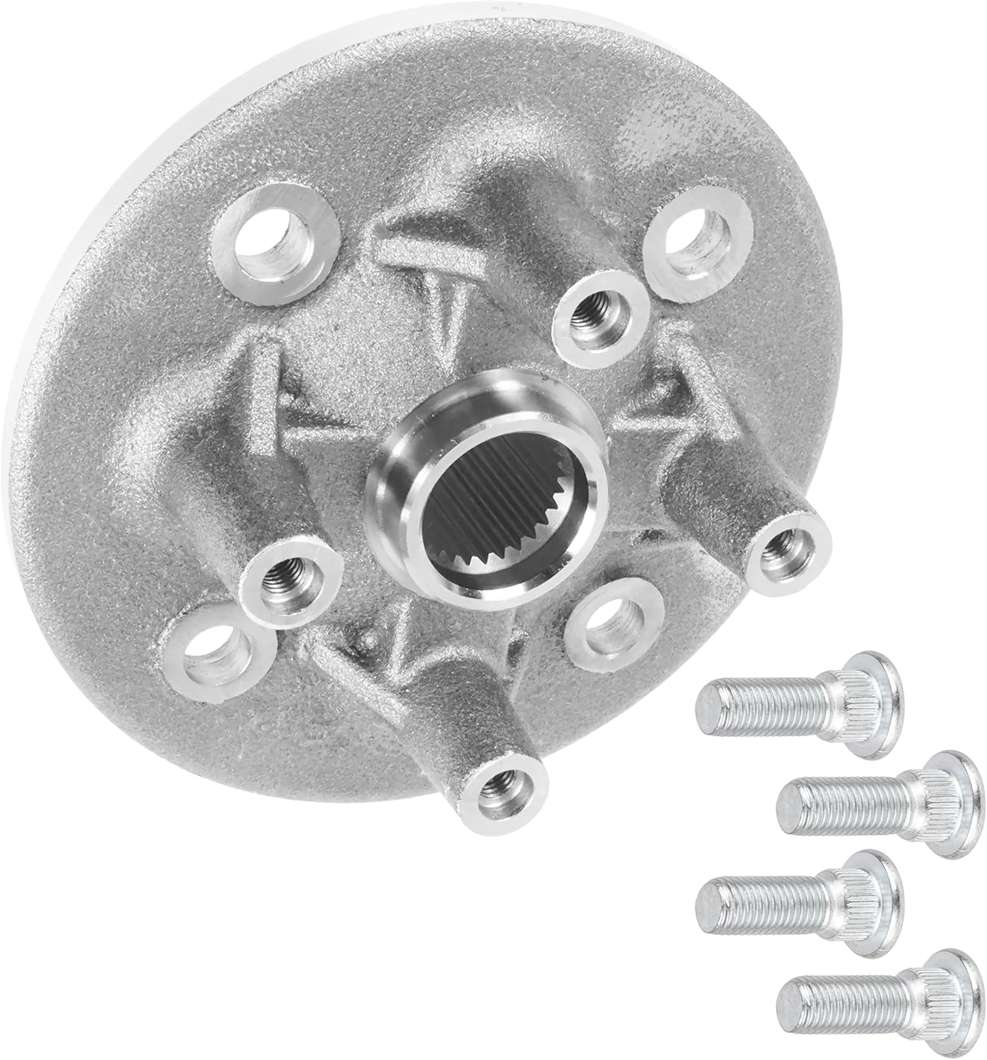 Caltric Front Wheel Hub with Stud Bolt Compatible with Yamaha Rhino 700 YXR700F 4x4 2008 2009 2010 2011 2012 2013