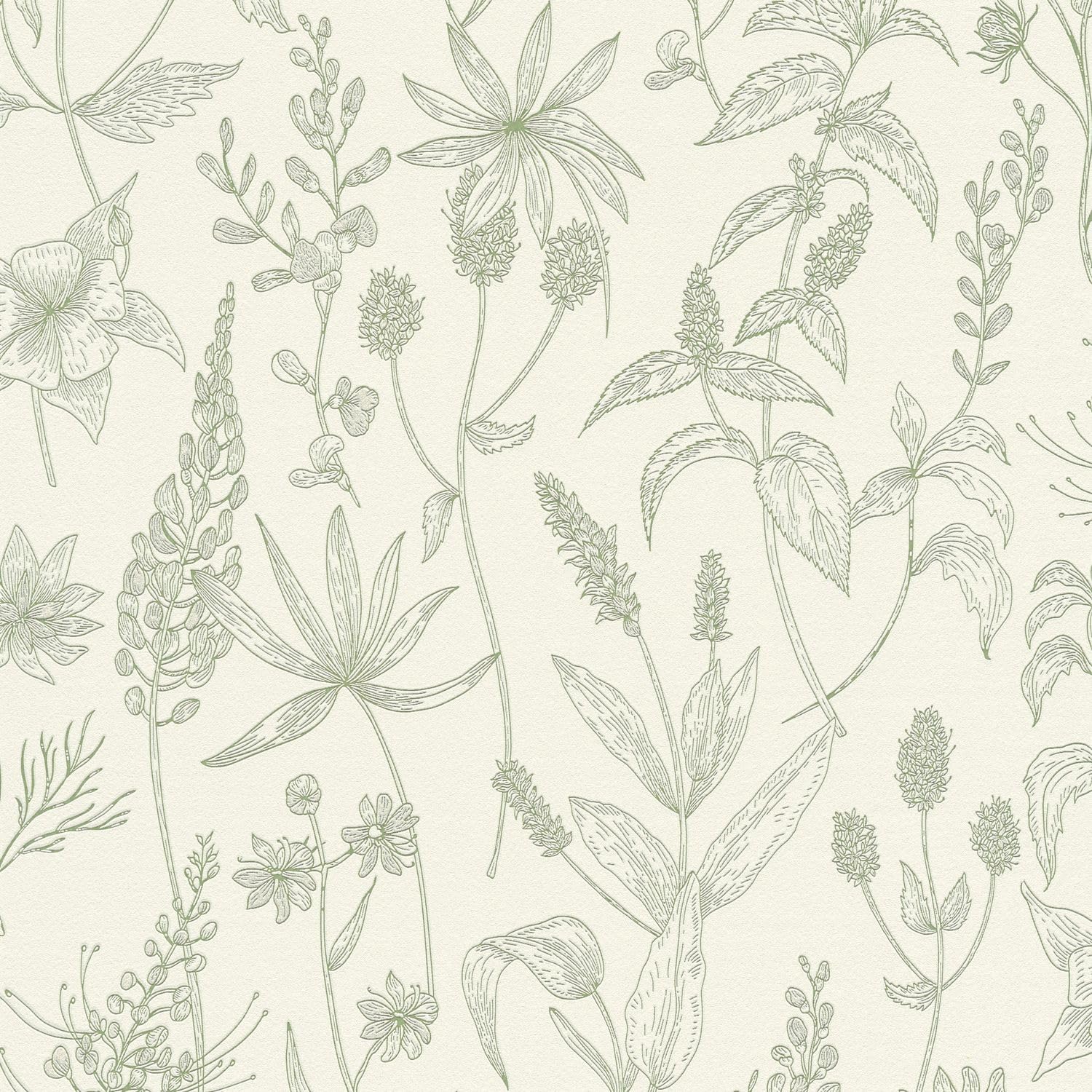 Papier peint floral intissé Profhome pour masquer les défauts des murs