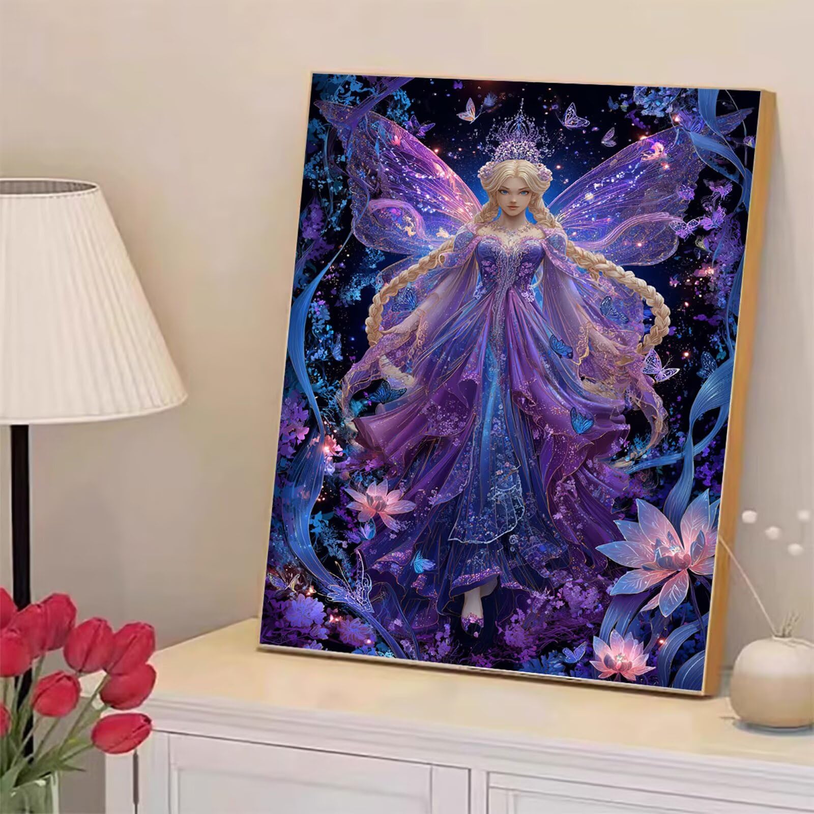 Zestawy artystyczne dla dorosłych, wróżka zestawy do malowania diamentami z płótnem HD, DIY, klejnot, sztuka, błyszczący, kryształ górski, zestawy do haftu krzyżykowego do domu, biura, sztuka ścienna