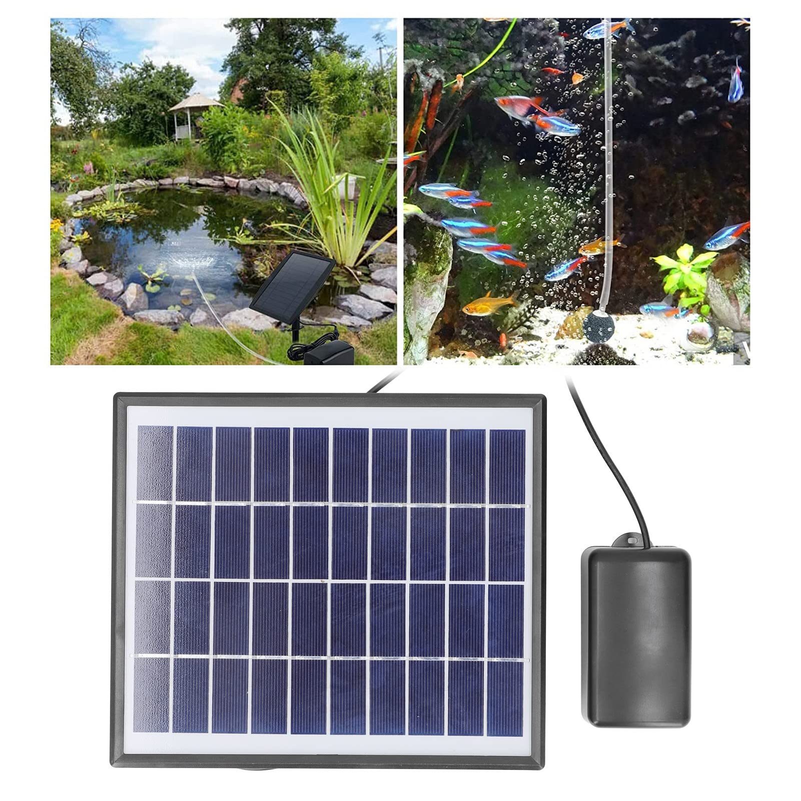 Pompa Solare per Laghetto con Pannello Regolabile da 10 V 6 W e Uscita da 0,8 L/min per Uso all'aperto in Giardino e Pesci