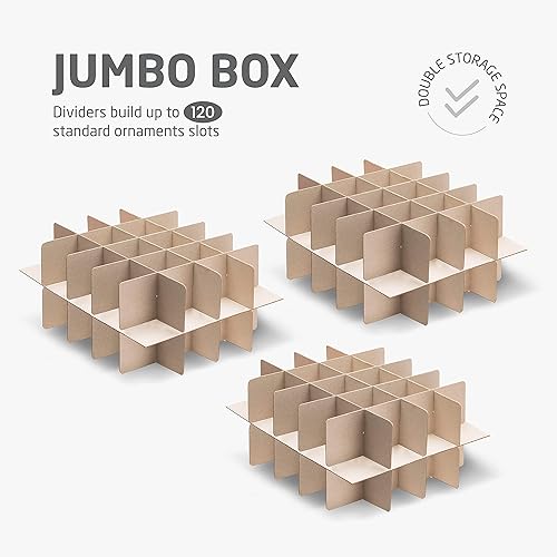 Vista 35 de ZOBER - Caja grande para guardar adornos navideños, con capacidad para 54 adornos y separadores, recipientes de tela no tejida y duraderos