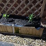 Flower Bed Liner MYHOME Fabric Liner For Large Veg Trough Outdoor Raised Garden Liner Weed Prevent