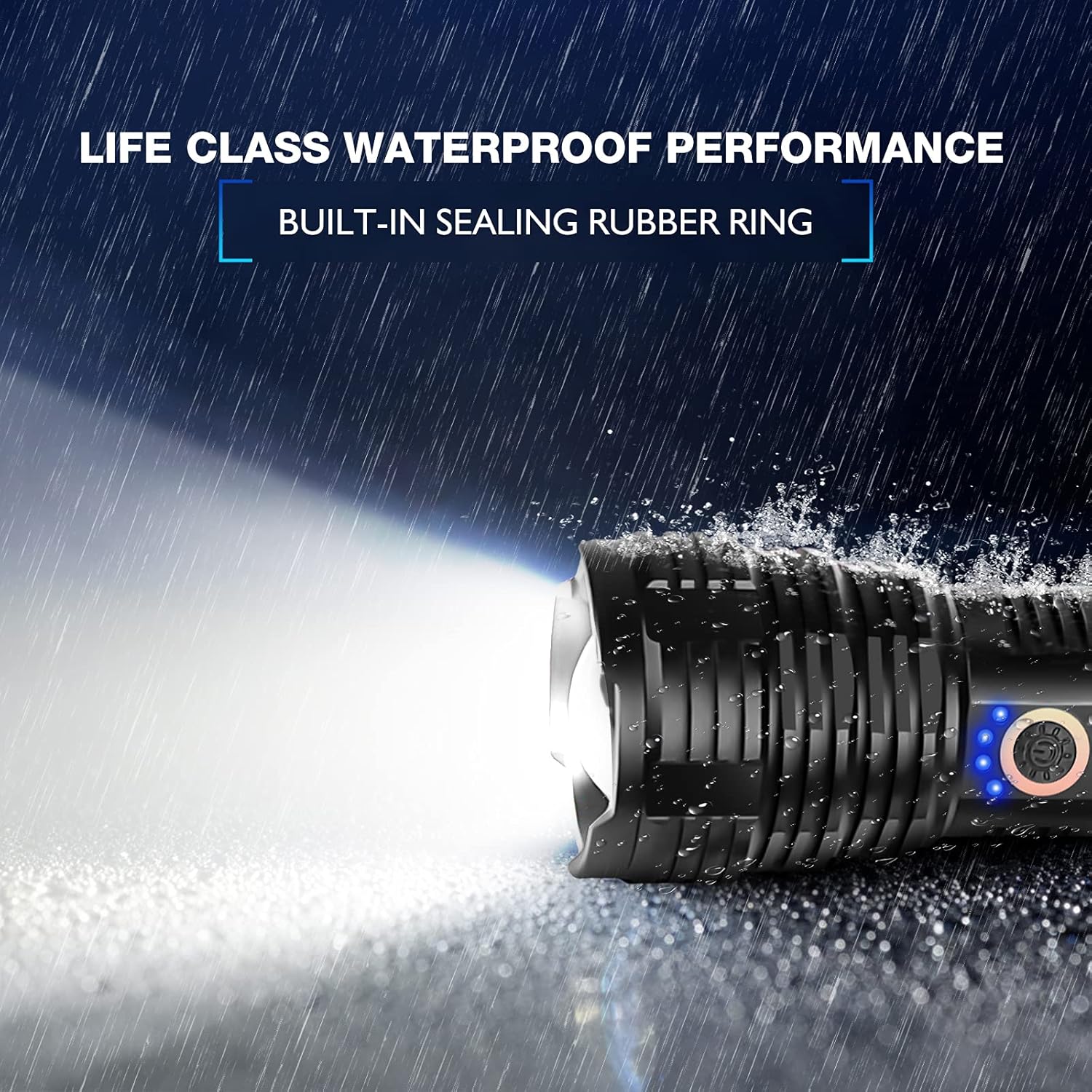 GAMTOOCA Flashlight Rechargeable Flashlights Searchlight Image